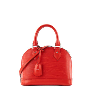 LOUIS VUITTON - Sac à bandoulière Alma BB Louis Vuitton en cuir épi rouge