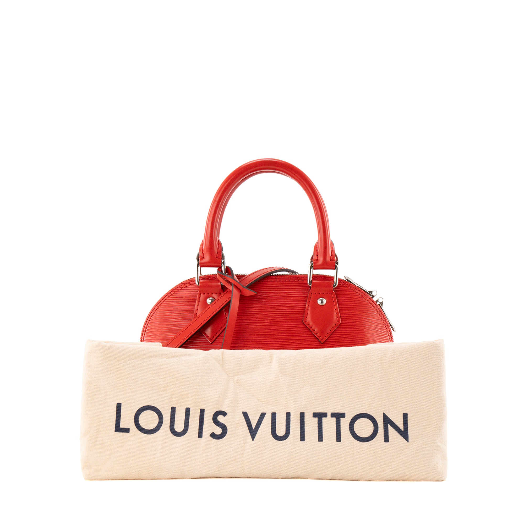 LOUIS VUITTON - Sac à bandoulière Alma BB Louis Vuitton en cuir épi rouge