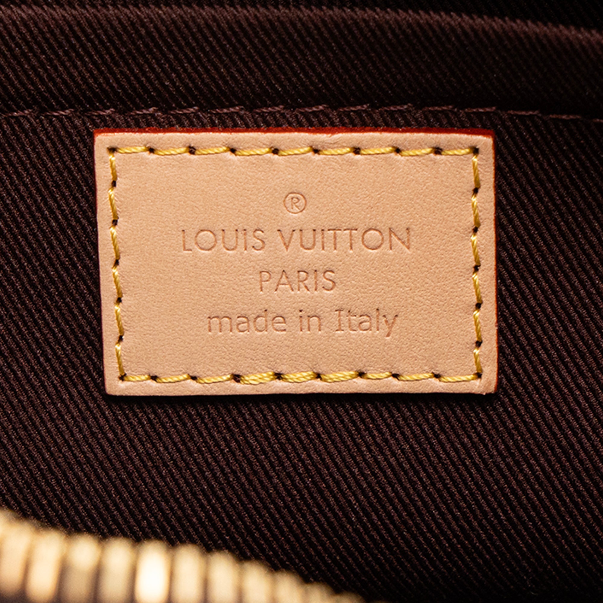 LOUIS VUITTON - Sac à bandoulière Croissant Louis Vuitton en toile enduite monogrammée marron Édition limitée