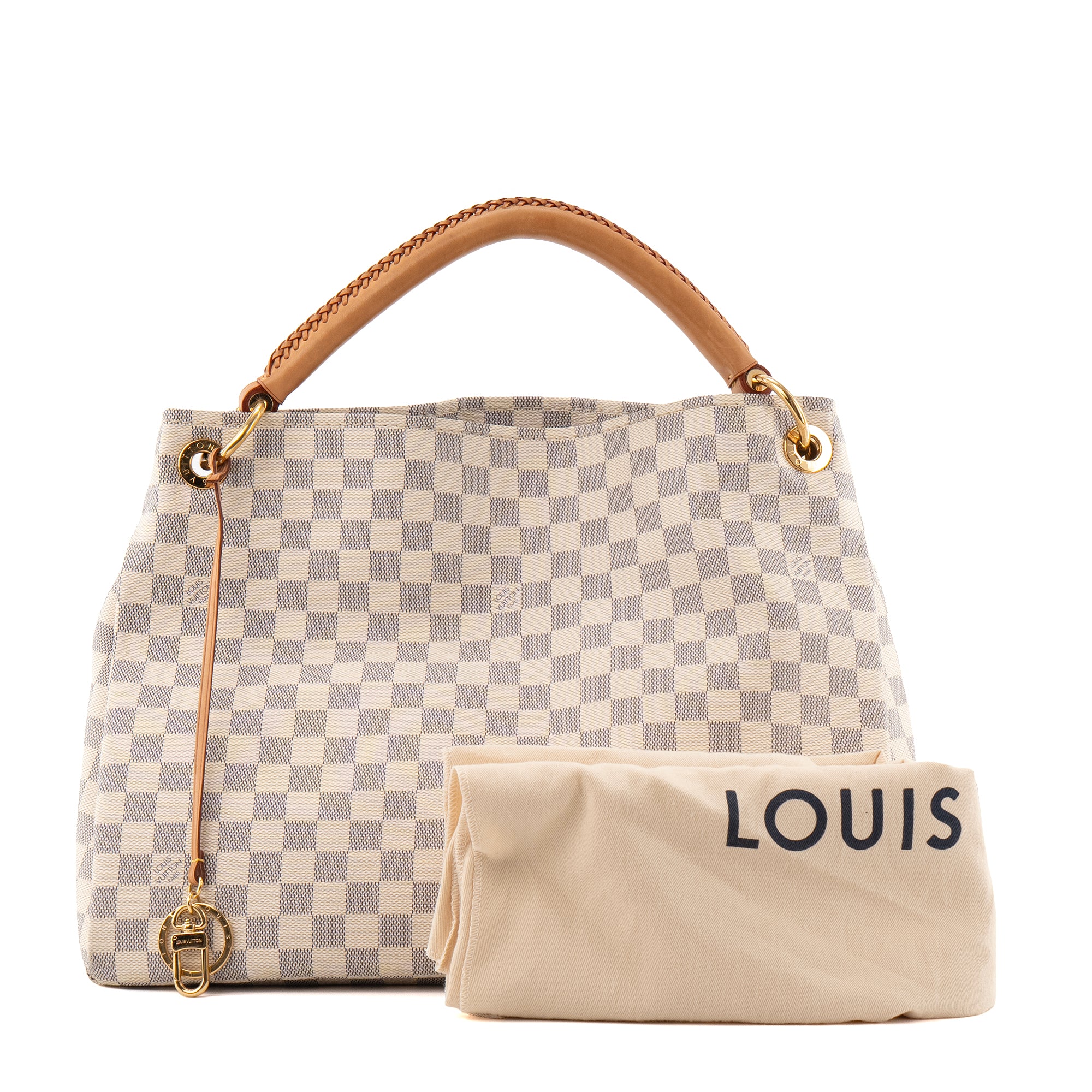 LOUIS VUITTON - Sac cabas Artsy Louis Vuitton en toile enduite damier azur