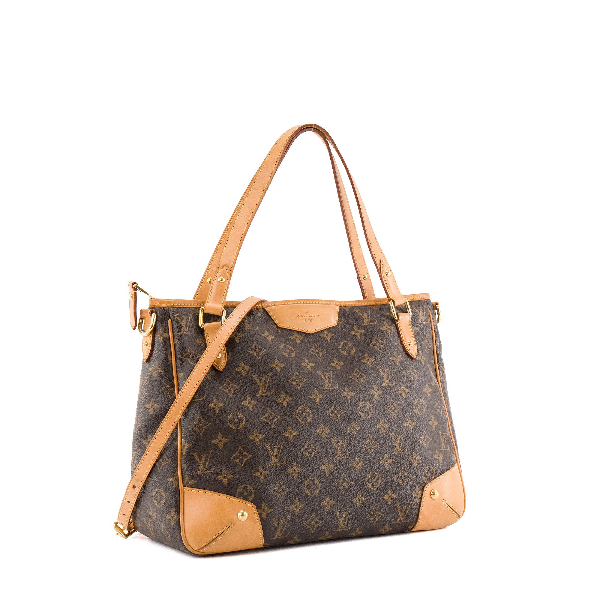 LOUIS VUITTON - Sac cabas Estrela MM Louis Vuitton en toile enduite monogrammée marron