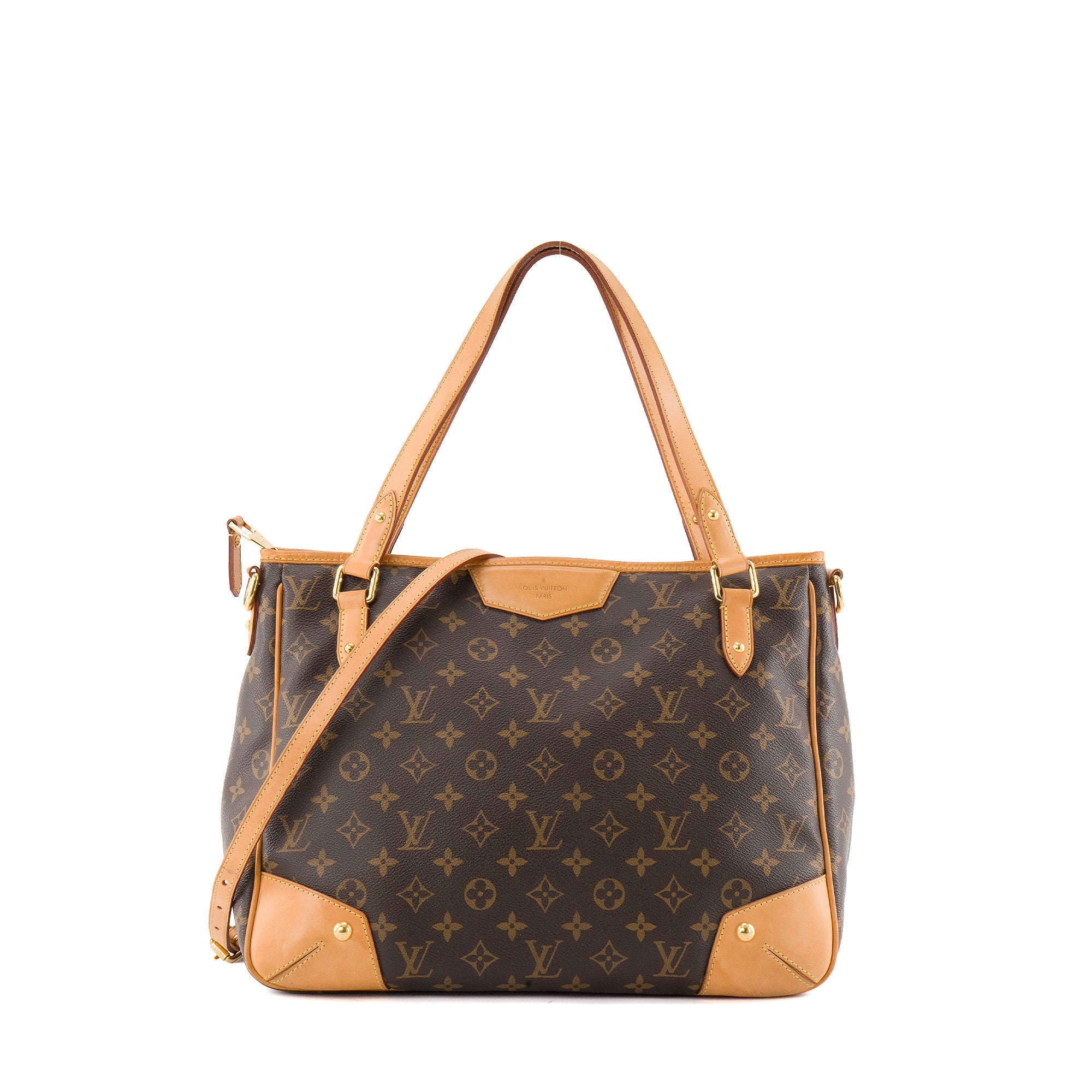 LOUIS VUITTON - Sac cabas Estrela MM Louis Vuitton en toile enduite monogrammée marron