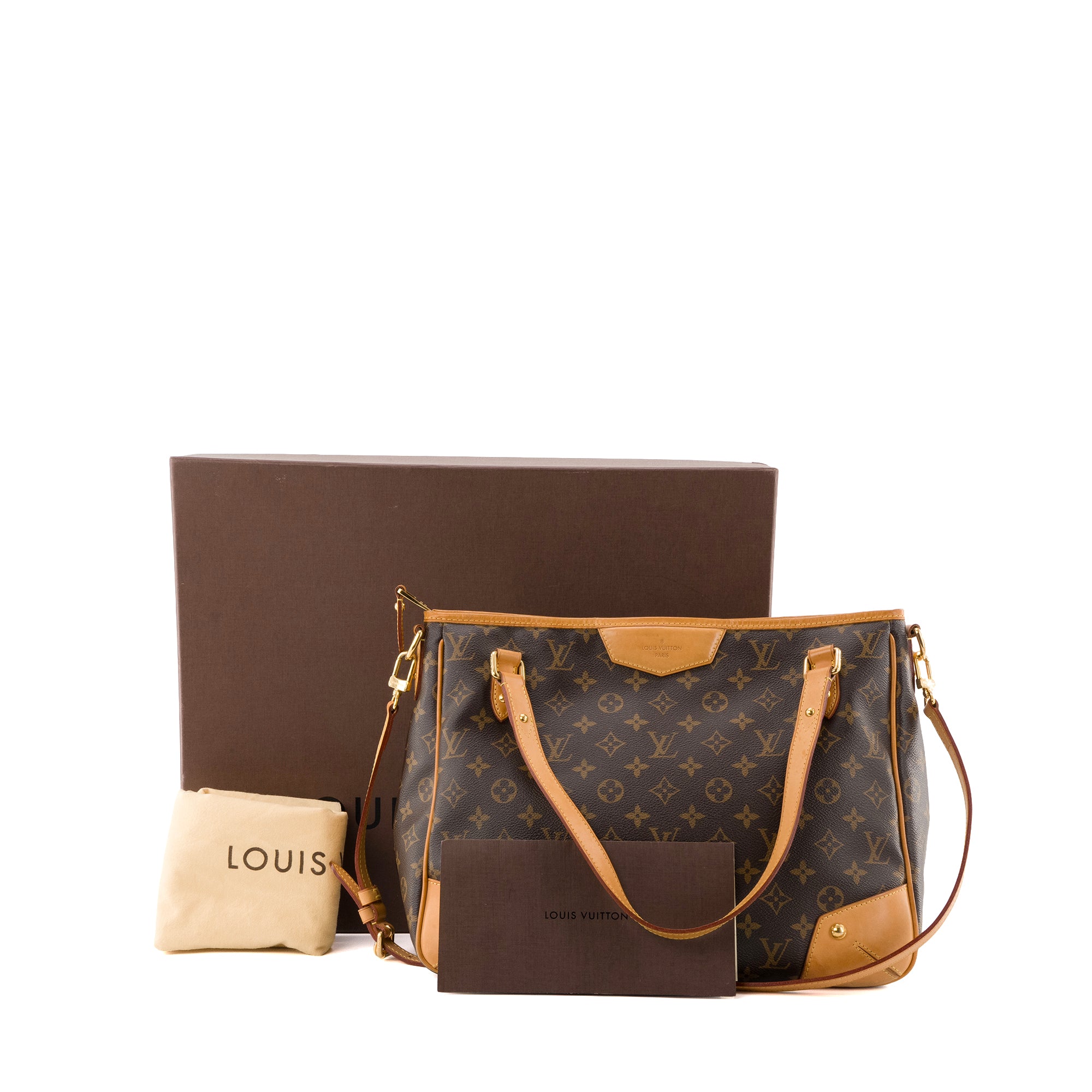 LOUIS VUITTON - Sac cabas Estrela MM Louis Vuitton en toile enduite monogrammée marron