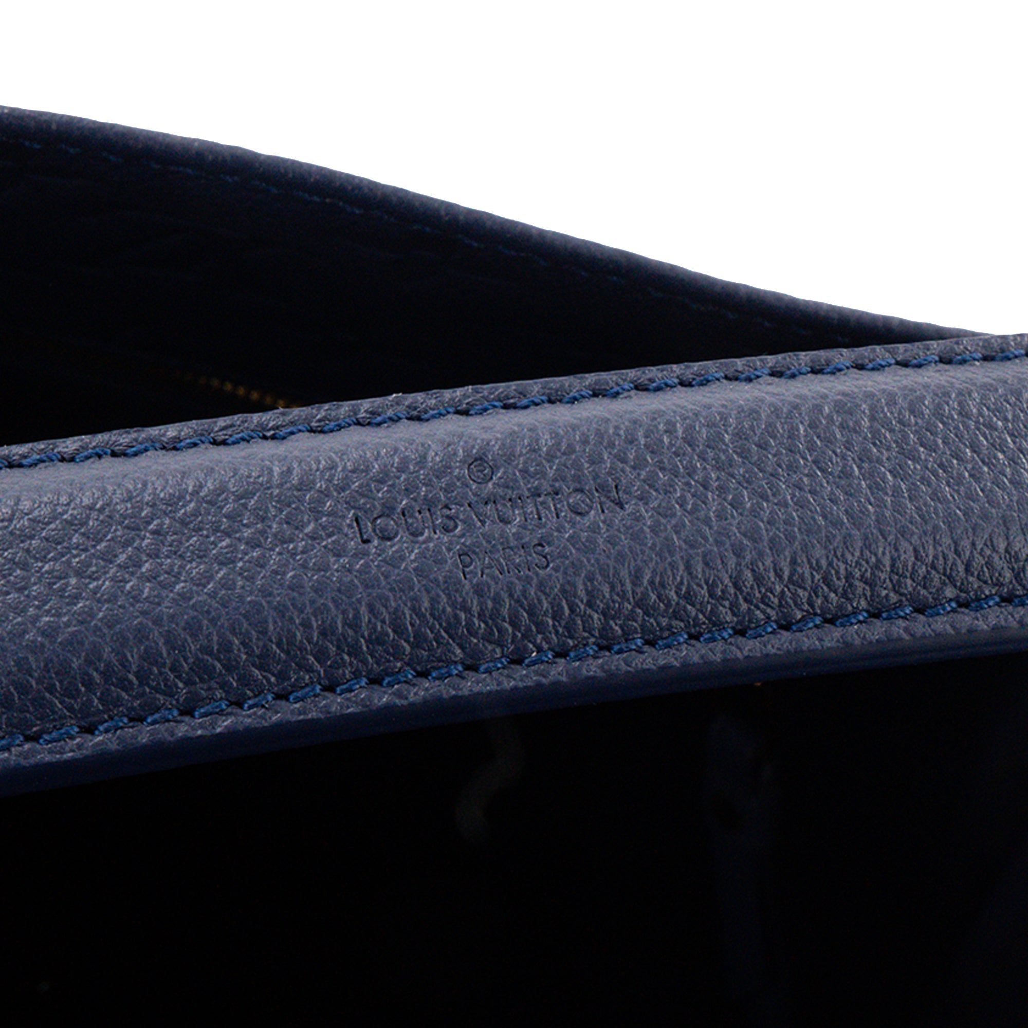 LOUIS VUITTON - Sac cabas Hobo Métis Louis Vuitton en cuir empreinte bleu marine