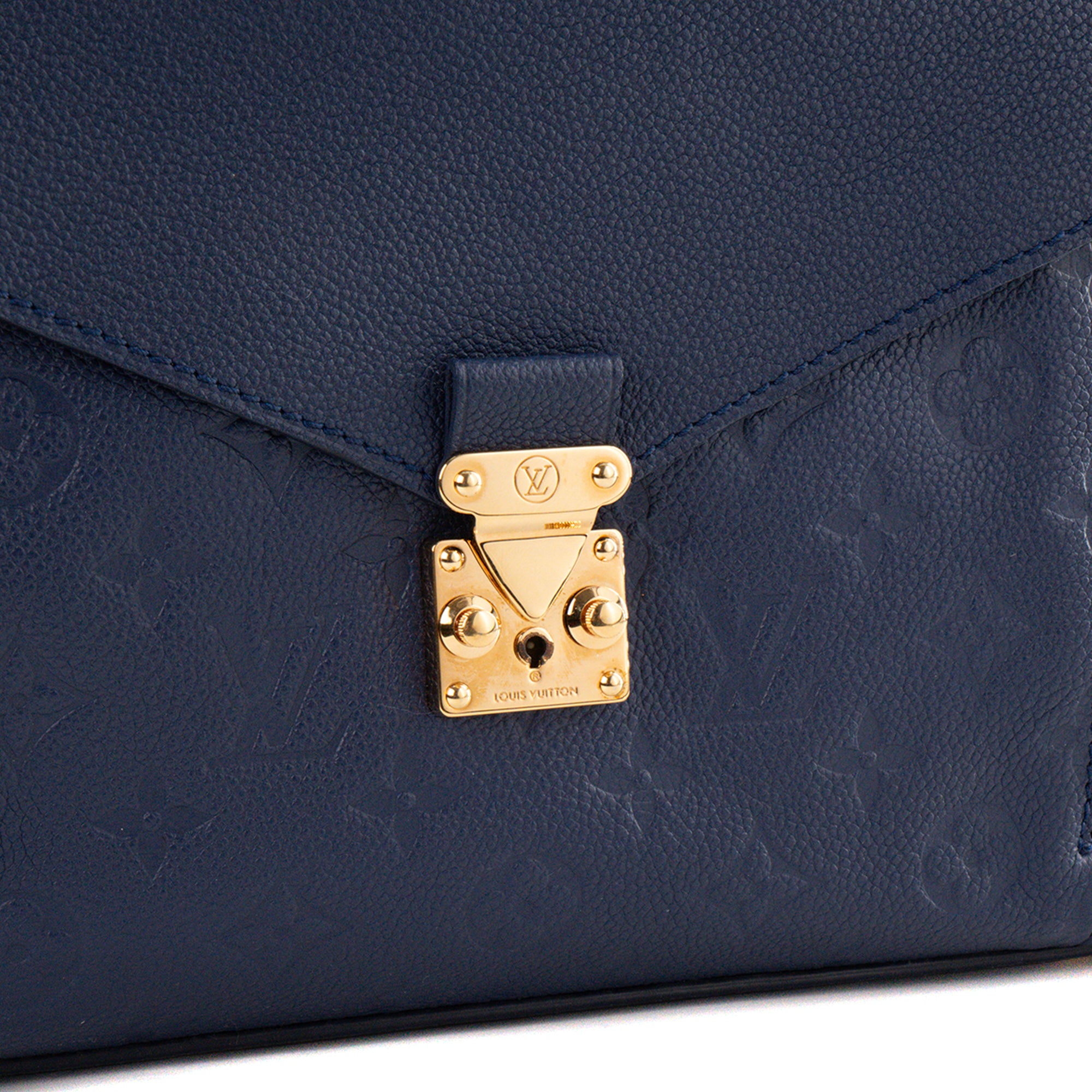 LOUIS VUITTON - Sac cabas Hobo Métis Louis Vuitton en cuir empreinte bleu marine