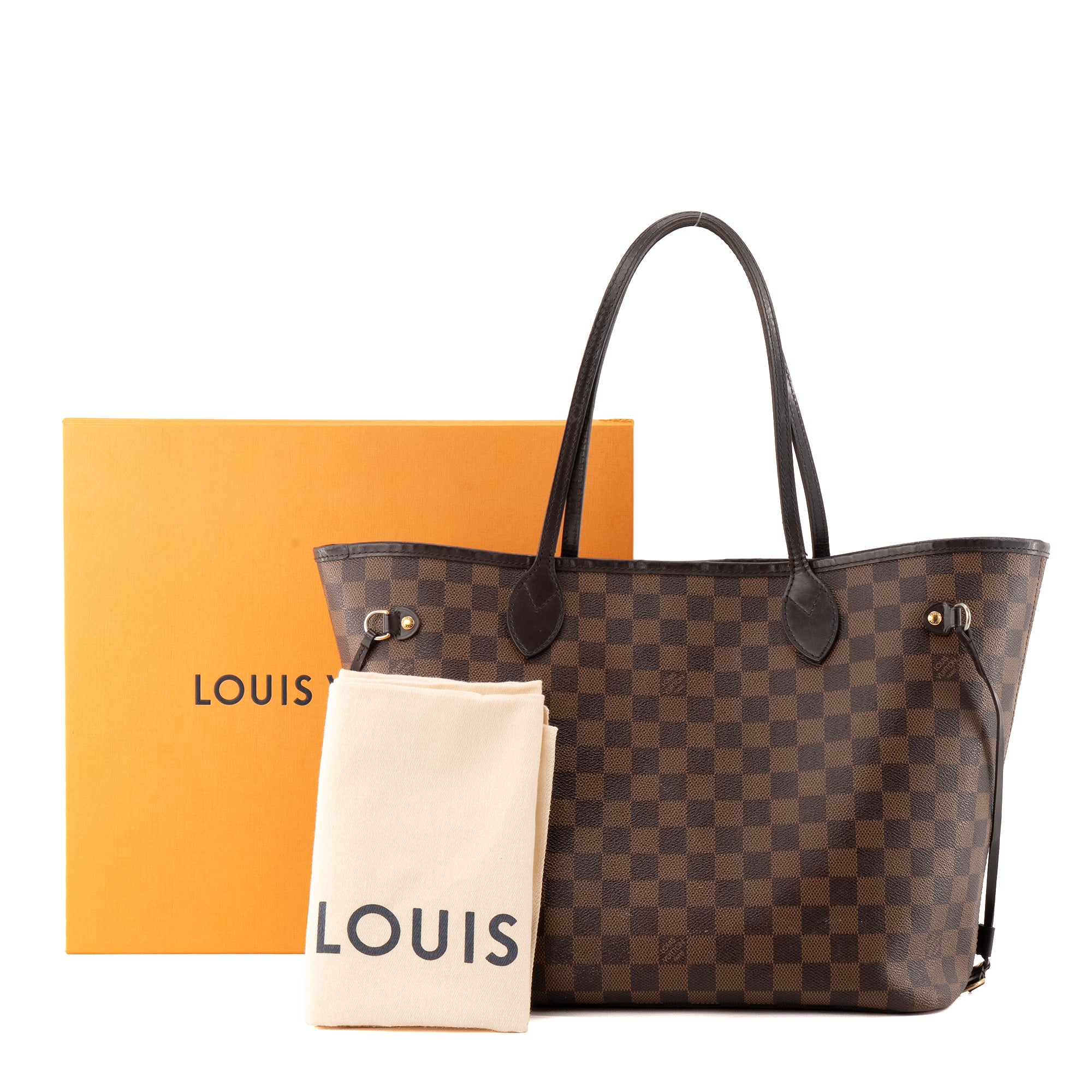 LOUIS VUITTON - Sac cabas Nervefull MM Louis Vuitton en toile enduite damier ébène