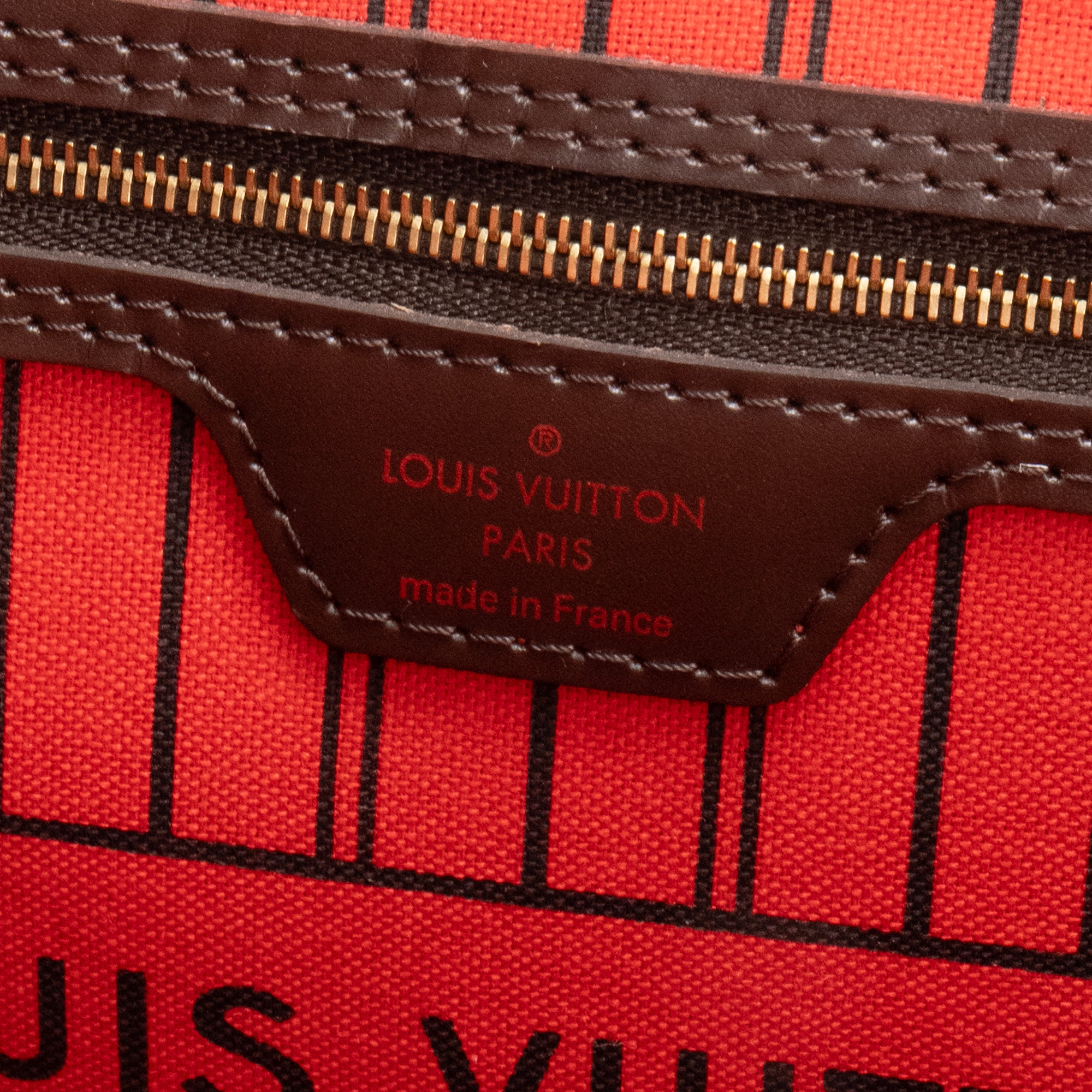 LOUIS VUITTON - Sac cabas Neverfull MM Louis Vuitton en toile enduite damier ébène