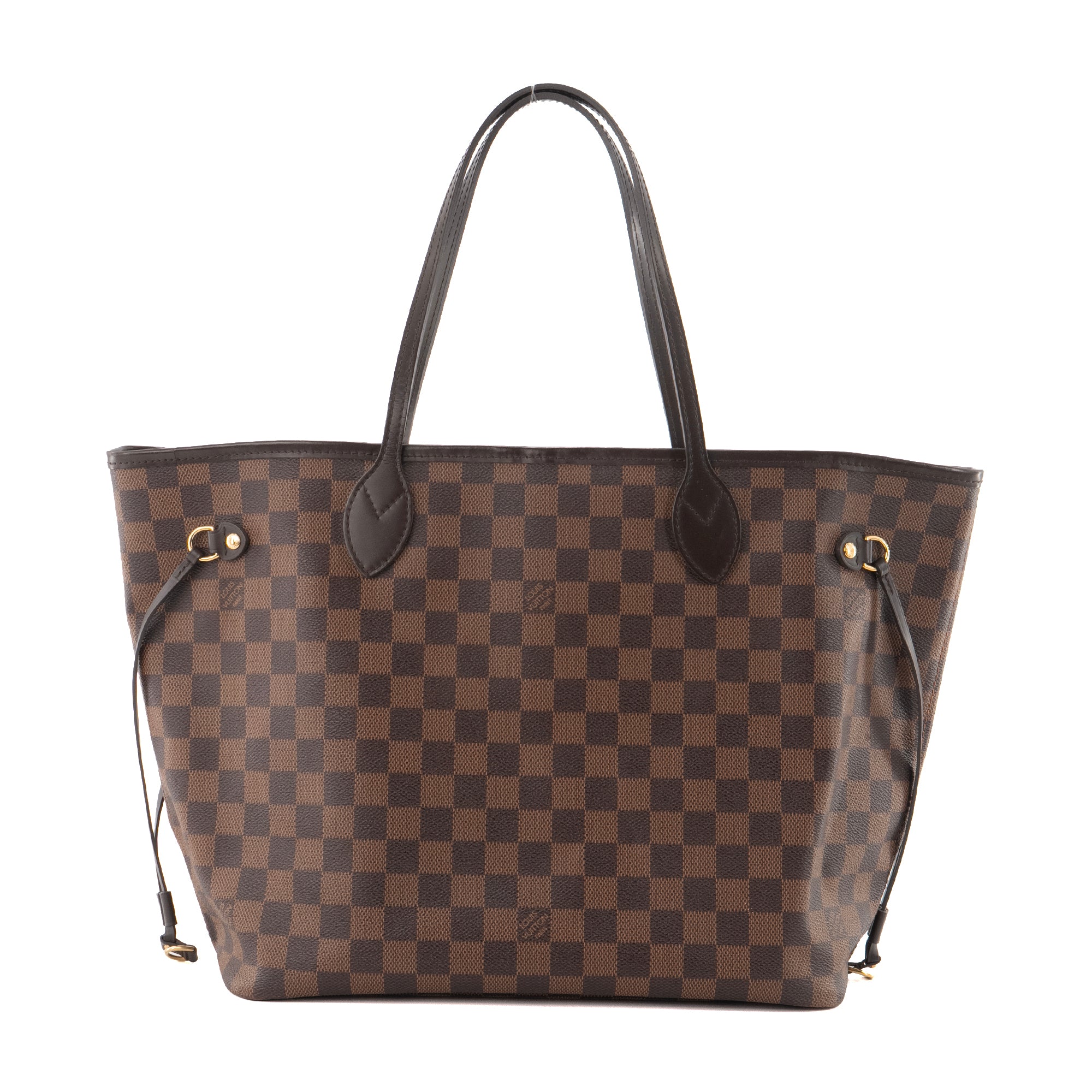 LOUIS VUITTON - Sac cabas Neverfull MM Louis Vuitton en toile enduite damier ébène