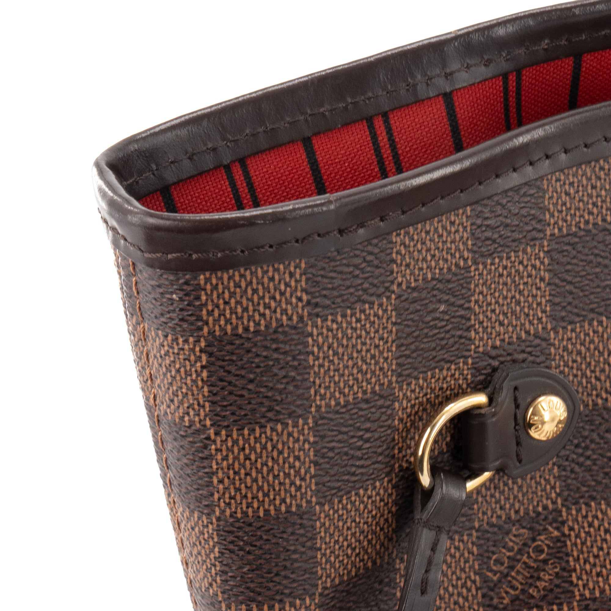 LOUIS VUITTON - Sac cabas Neverfull MM Louis Vuitton en toile enduite damier ébène