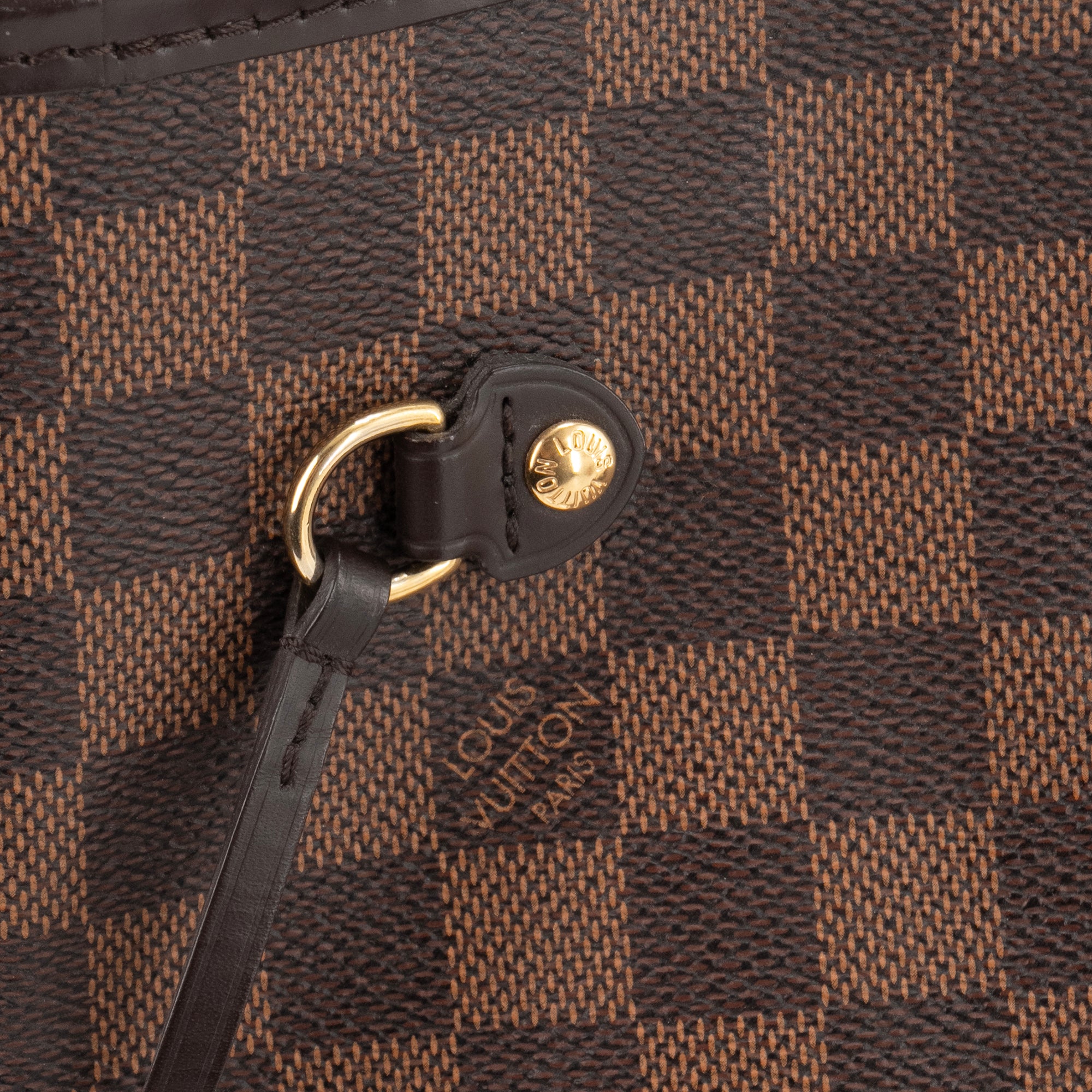 LOUIS VUITTON - Sac cabas Neverfull MM Louis Vuitton en toile enduite damier ébène