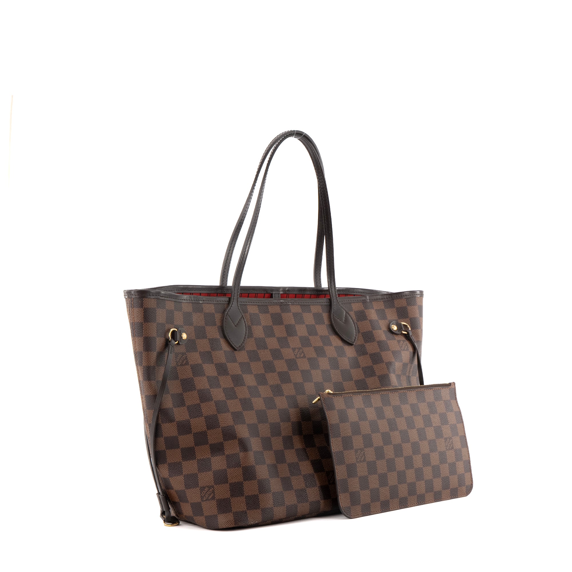 LOUIS VUITTON - Sac cabas Neverfull MM Louis Vuitton en toile enduite damier ébène