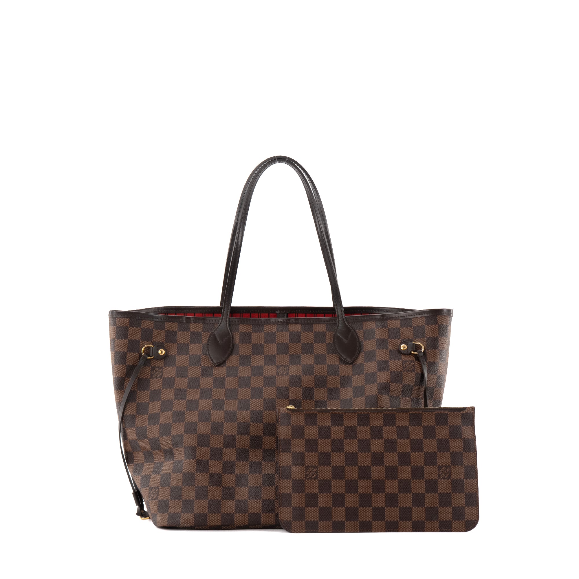 LOUIS VUITTON - Sac cabas Neverfull MM Louis Vuitton en toile enduite damier ébène