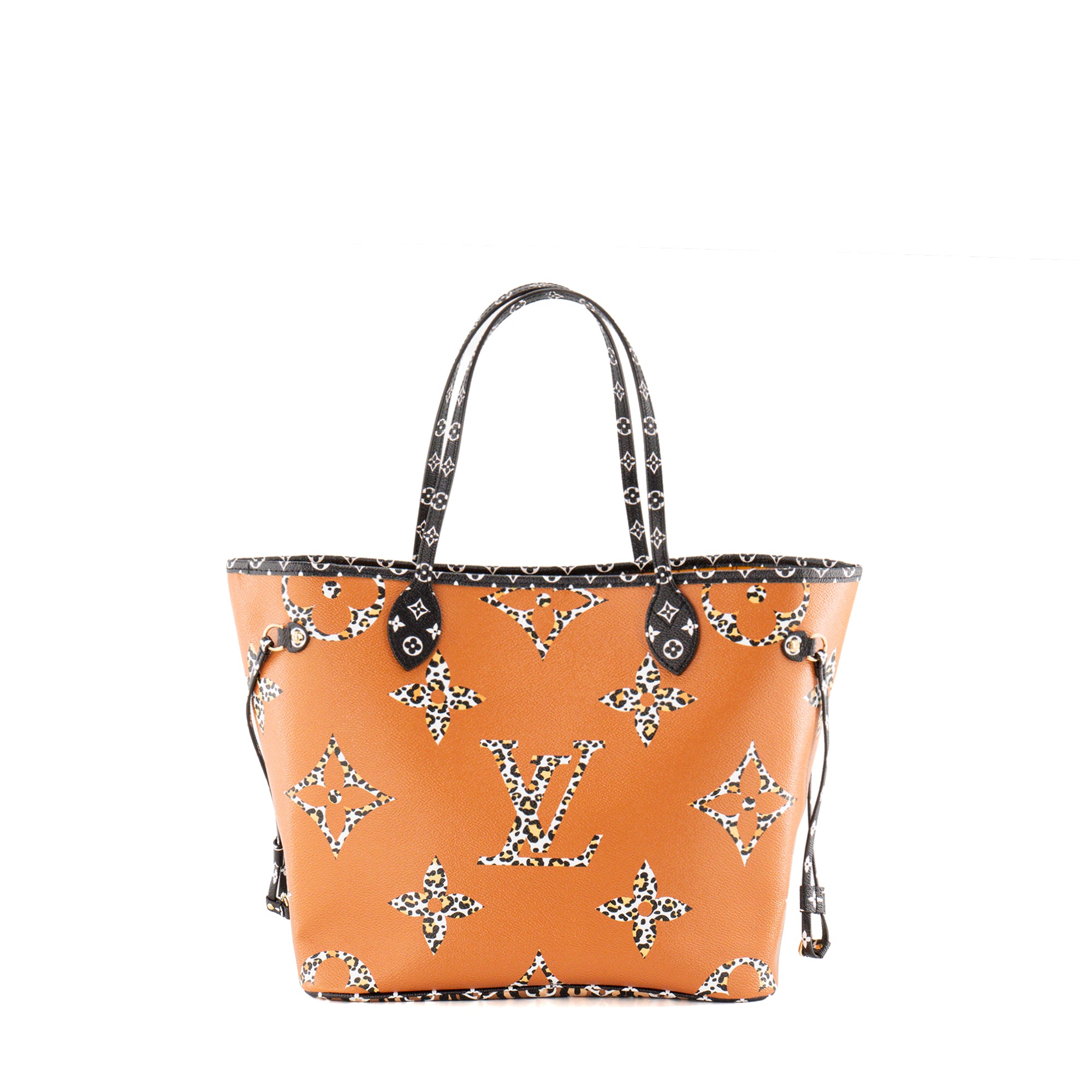 LOUIS VUITTON - Sac cabas Neverfull MM Giant Jungle Léopard Louis Vuitton en toile enduite monogrammée édition limitée