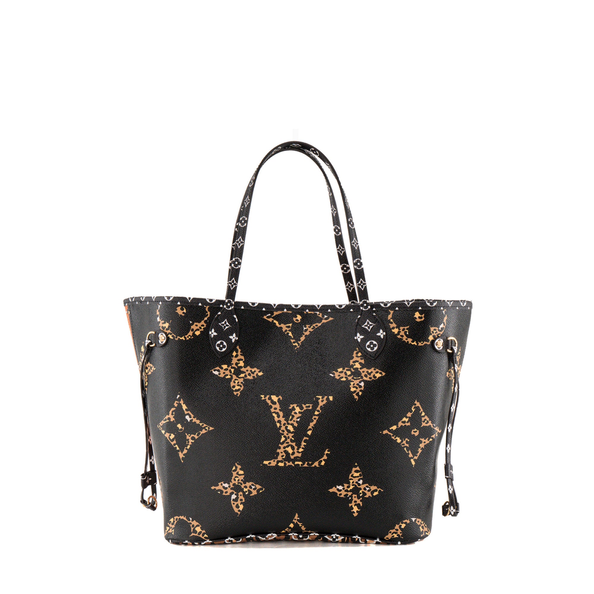 LOUIS VUITTON - Sac cabas Neverfull MM Giant Jungle Léopard Louis Vuitton en toile enduite monogrammée édition limitée