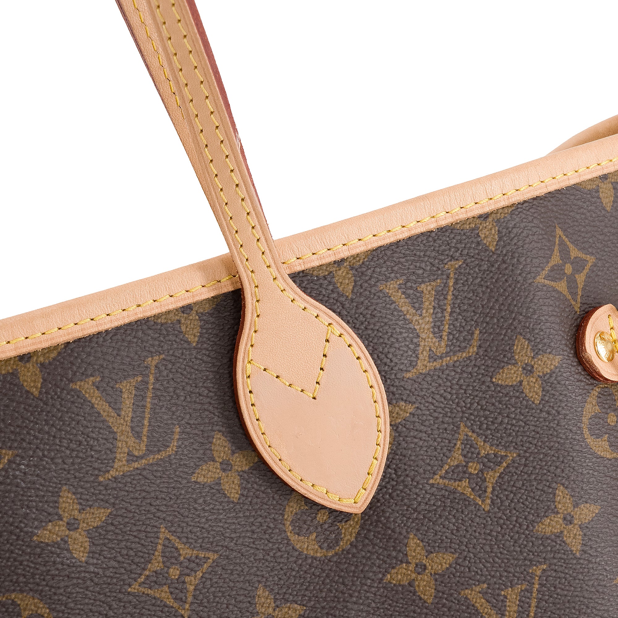 LOUIS VUITTON - Sac cabas Neverfull MM Inside Out Louis Vuitton réversible en toile enduite et toile jaune