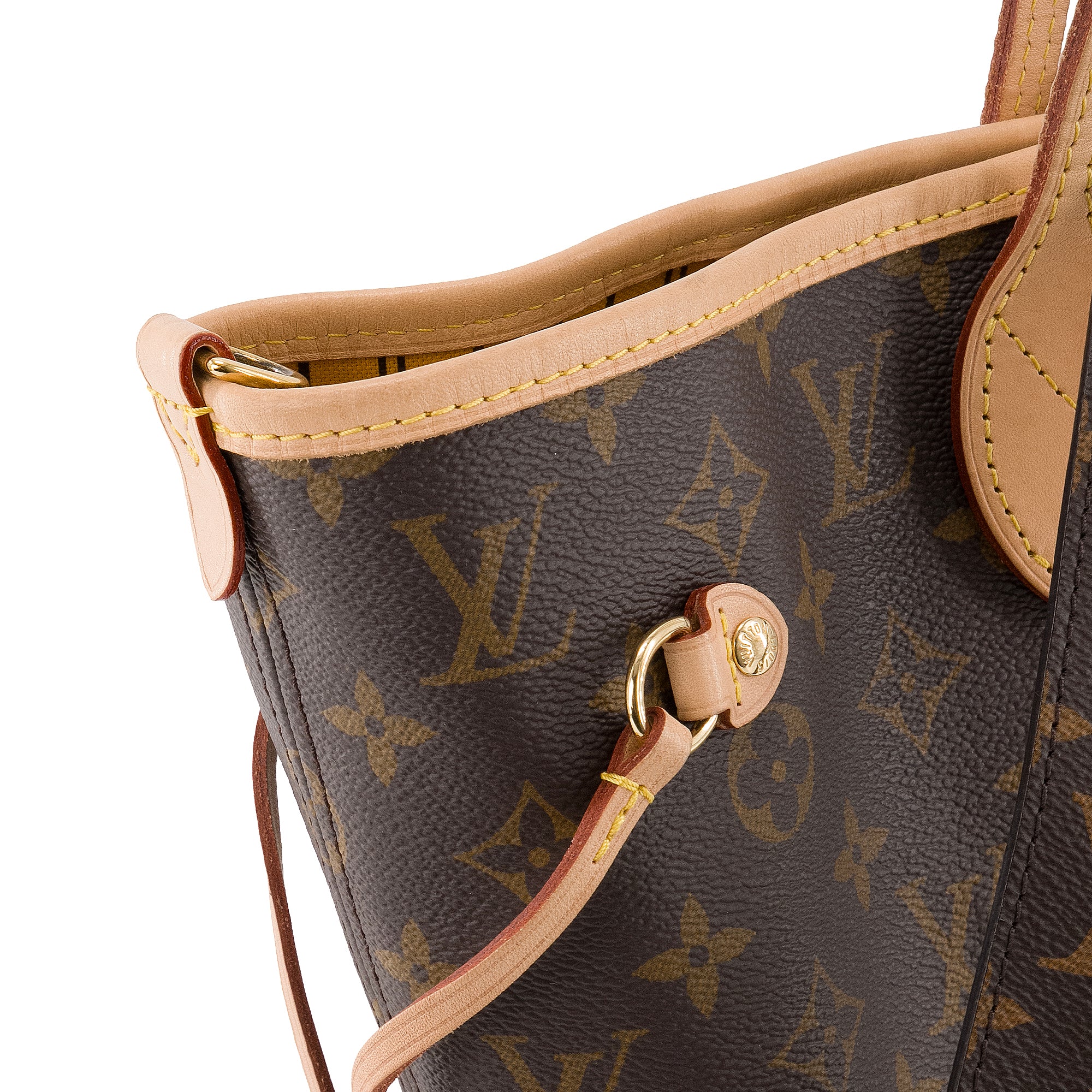 LOUIS VUITTON - Sac cabas Neverfull MM Inside Out Louis Vuitton réversible en toile enduite et toile jaune