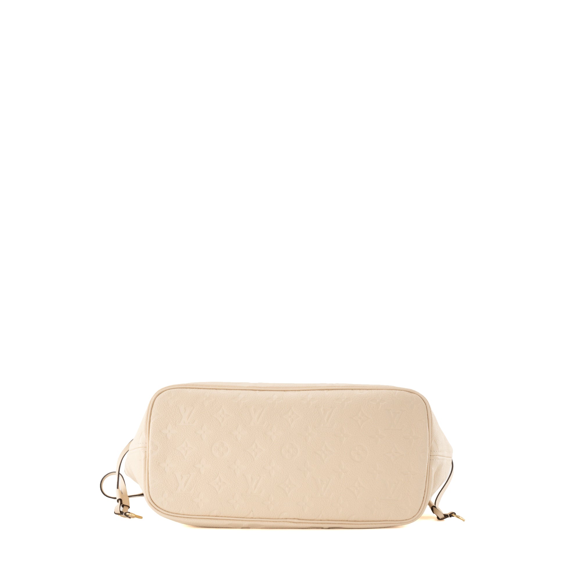 LOUIS VUITTON - Sac Cabas Neverfull MM Louis Vuitton en cuir empreinte beige