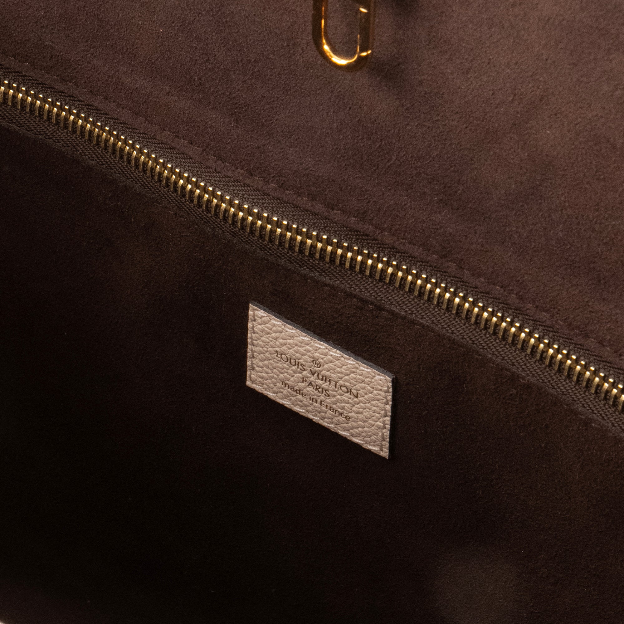 LOUIS VUITTON - Sac cabas Neverfull MM Louis Vuitton en cuir empreinte beige