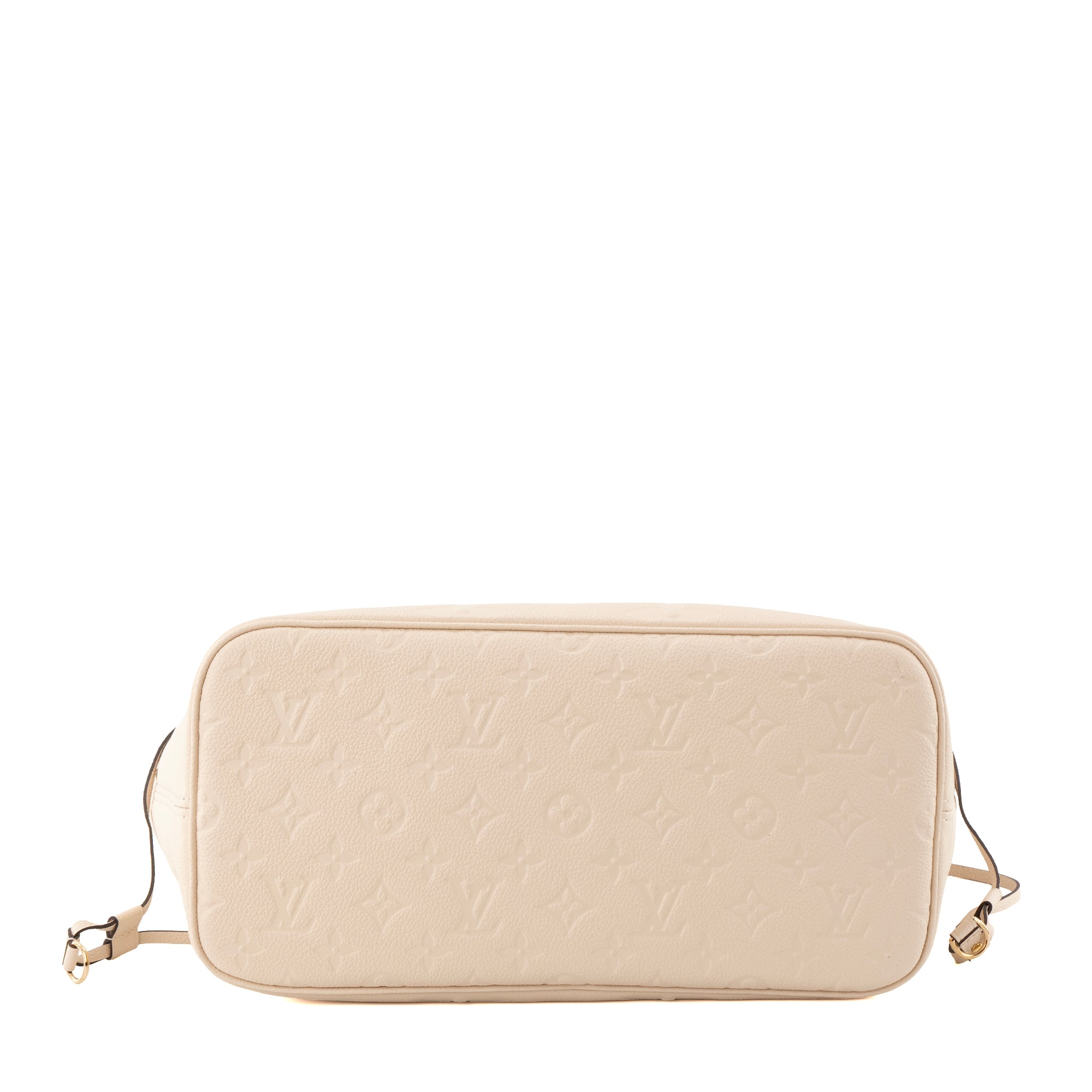LOUIS VUITTON - Sac cabas Neverfull MM Louis Vuitton en cuir empreinte beige