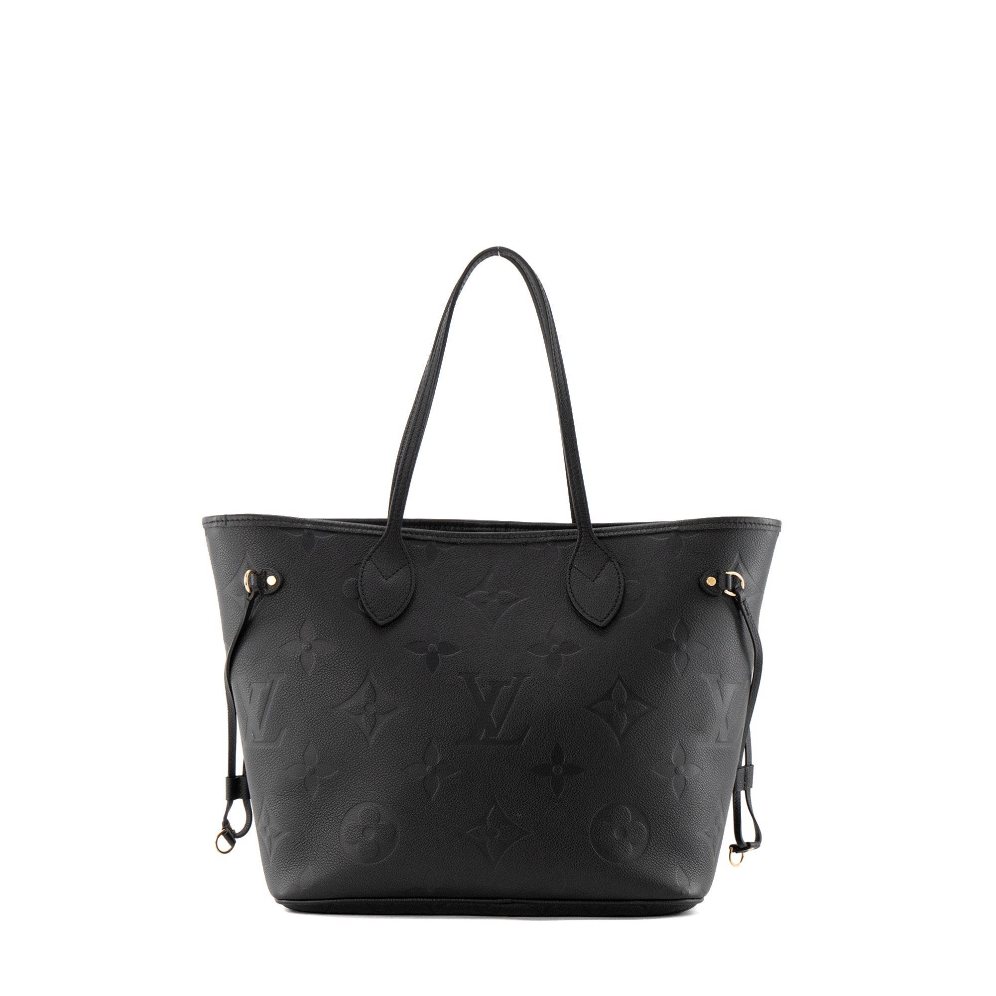 LOUIS VUITTON - Sac cabas Neverfull MM Louis Vuitton en cuir empreinte monogrammé noir