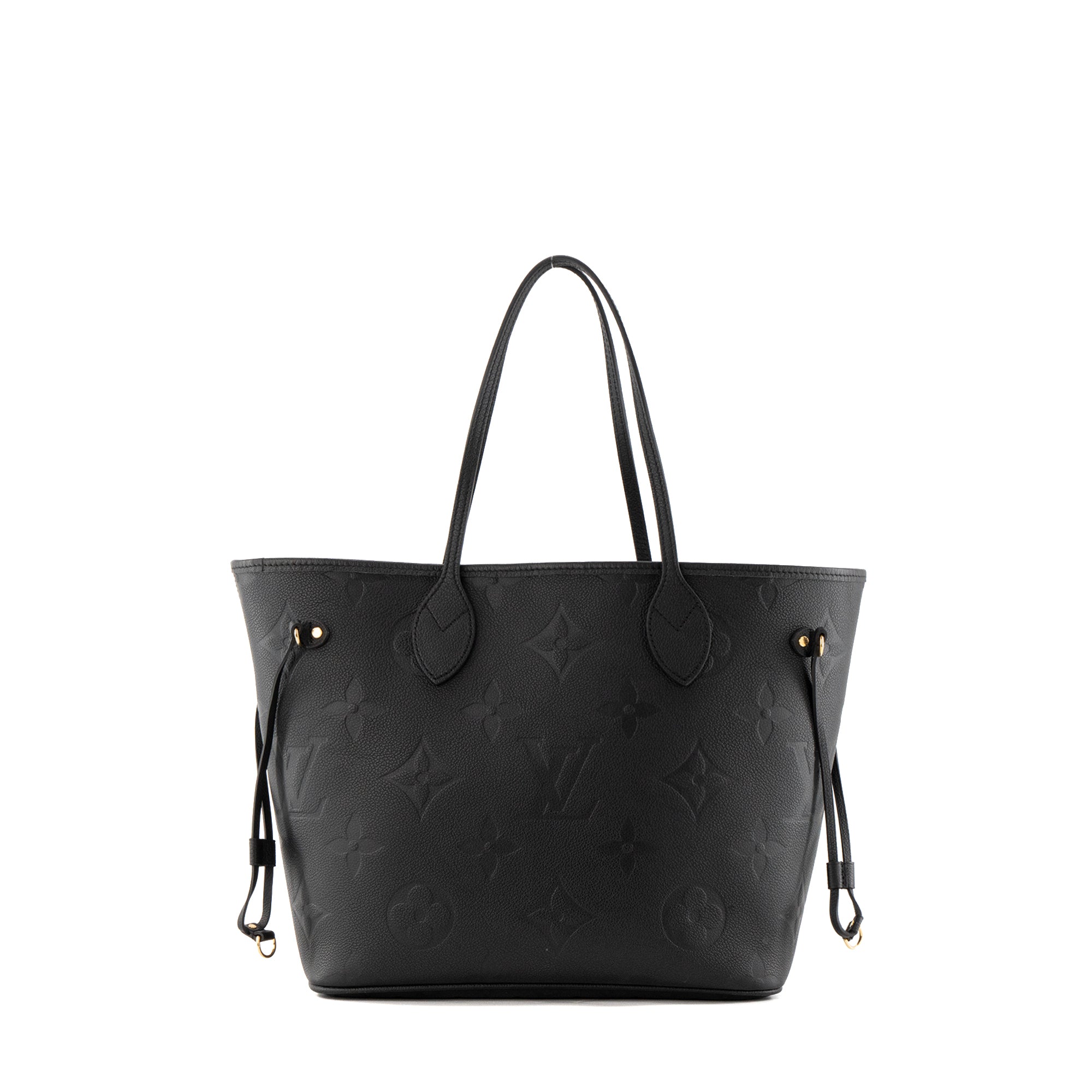 LOUIS VUITTON - Sac cabas Neverfull MM Louis Vuitton en cuir empreinte monogrammé noir