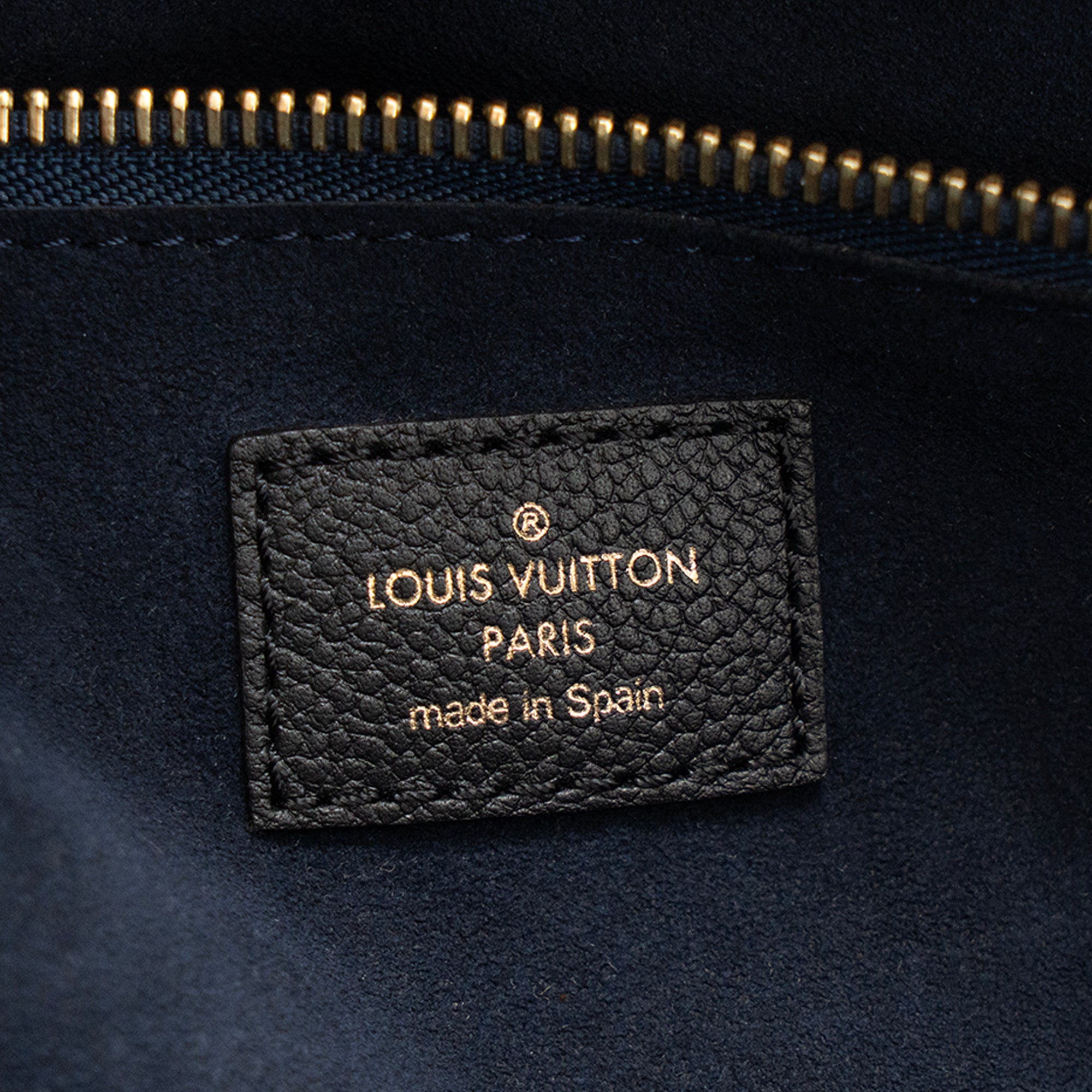 LOUIS VUITTON - Sac cabas Neverfull MM Louis Vuitton en cuir empreinte monogrammé noir