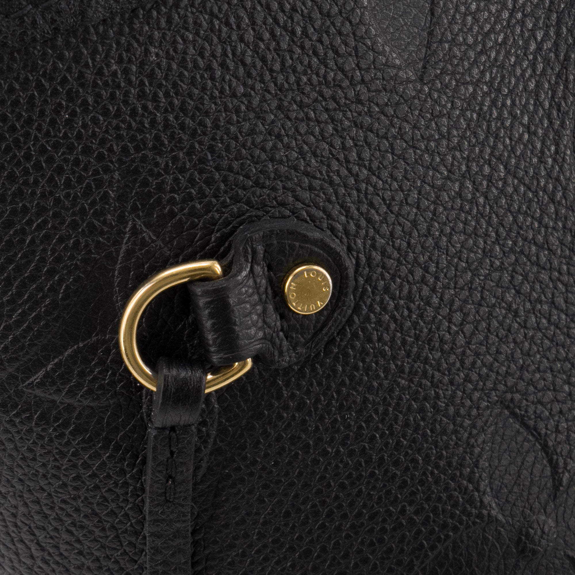 LOUIS VUITTON - Sac cabas Neverfull MM Louis Vuitton en cuir empreinte noir