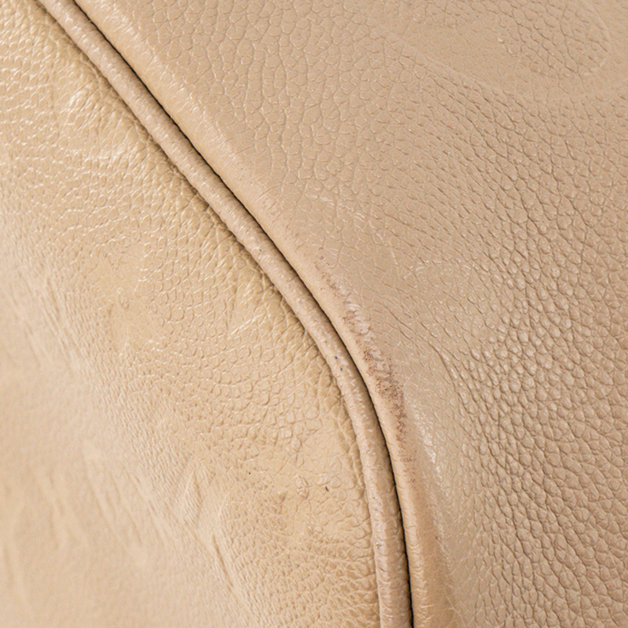 LOUIS VUITTON - Sac cabas Neverfull MM Louis Vuitton en cuir empreinte taupe