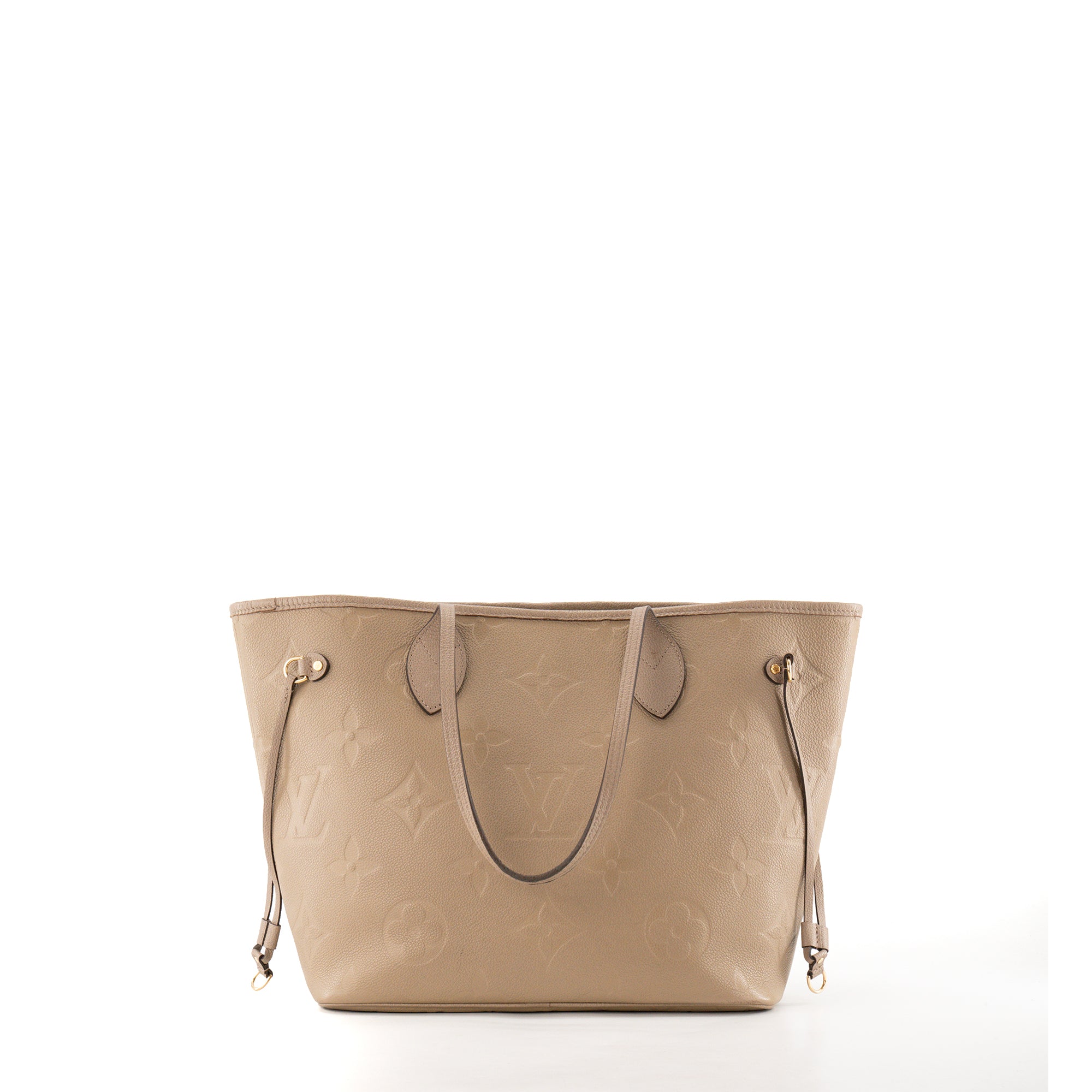 LOUIS VUITTON - Sac cabas Neverfull MM Louis Vuitton en cuir empreinte taupe