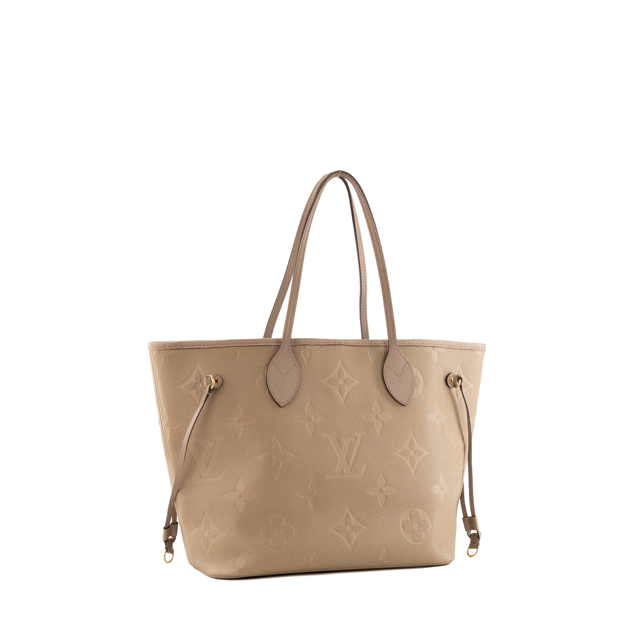 LOUIS VUITTON - Sac cabas Neverfull MM Louis Vuitton en cuir empreinte taupe