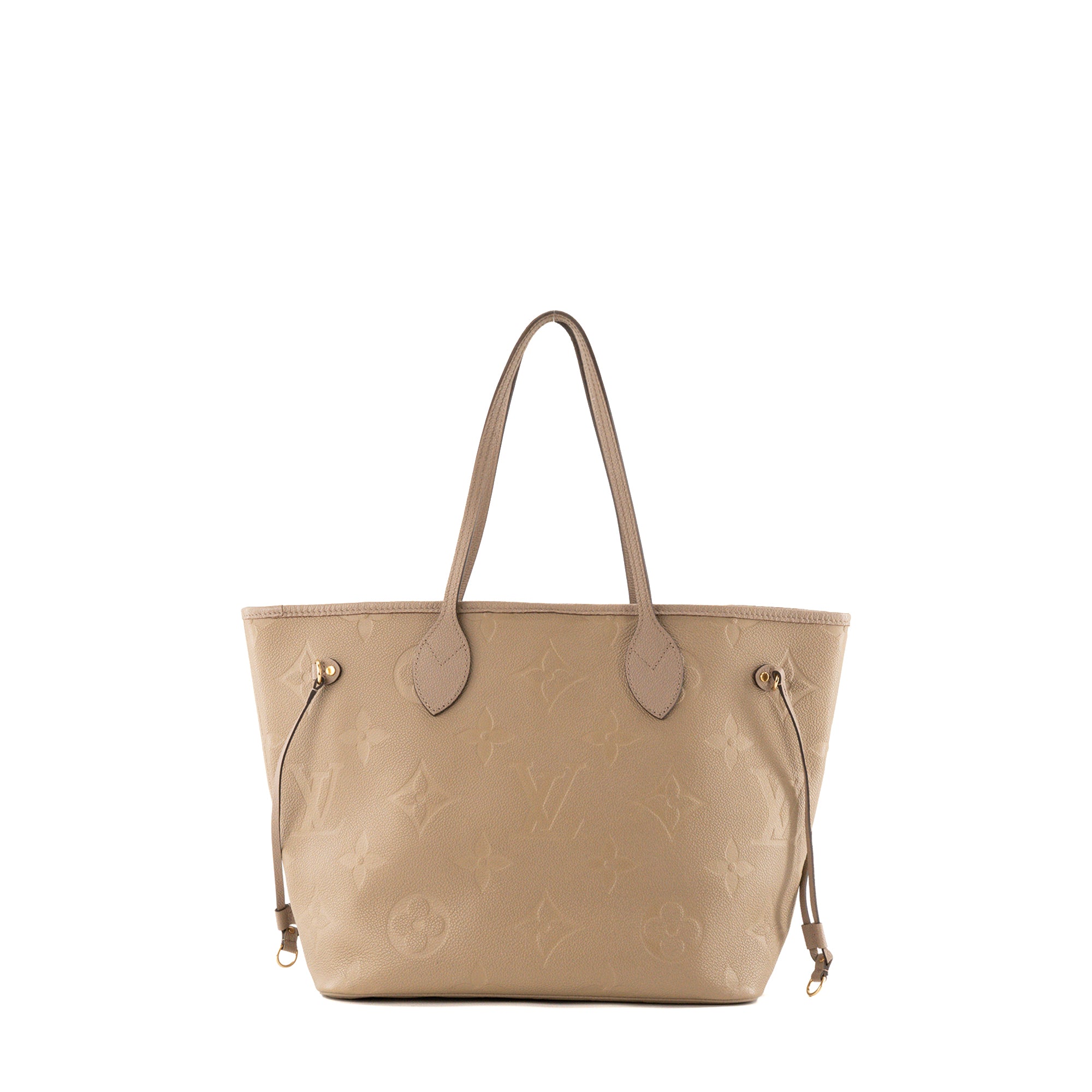 LOUIS VUITTON - Sac cabas Neverfull MM Louis Vuitton en cuir empreinte taupe
