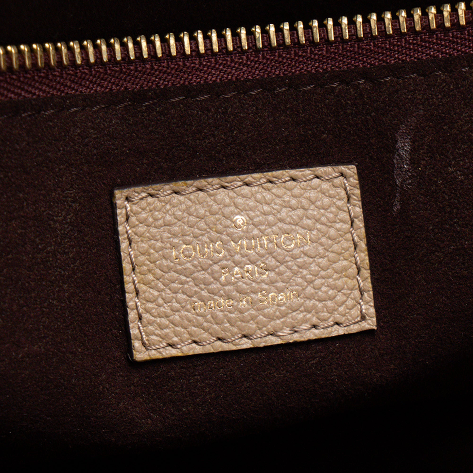 LOUIS VUITTON - Sac cabas Neverfull MM Louis Vuitton en cuir empreinte taupe