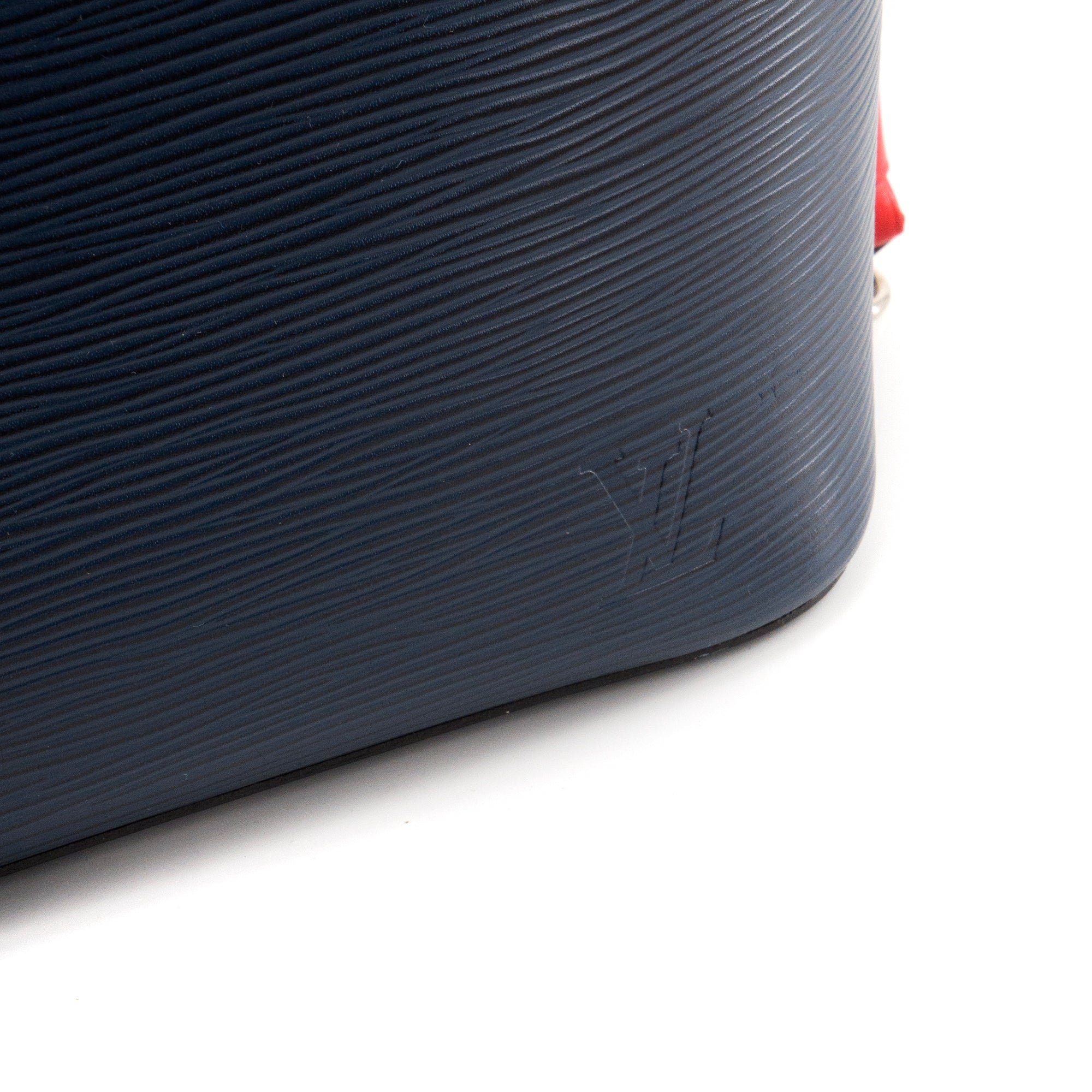 LOUIS VUITTON - Sac Cabas Neverfull MM Louis Vuitton en cuir épi bleu et rouge