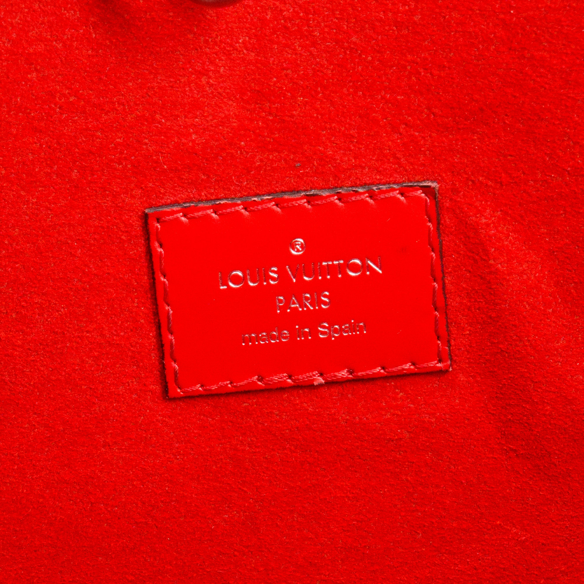 LOUIS VUITTON - Sac Cabas Neverfull MM Louis Vuitton en cuir épi bleu et rouge