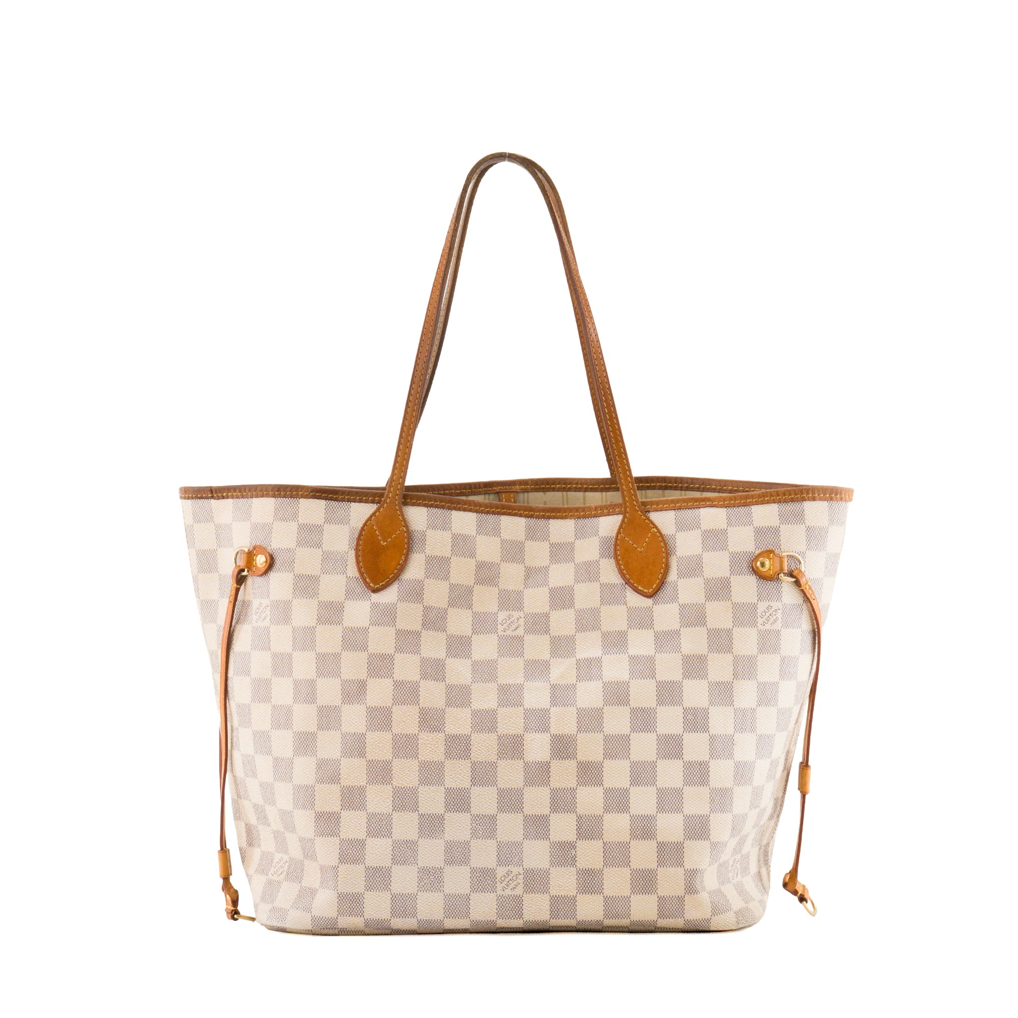 LOUIS VUITTON - Sac cabas Neverfull MM Louis Vuitton en toile enduite damier azur
