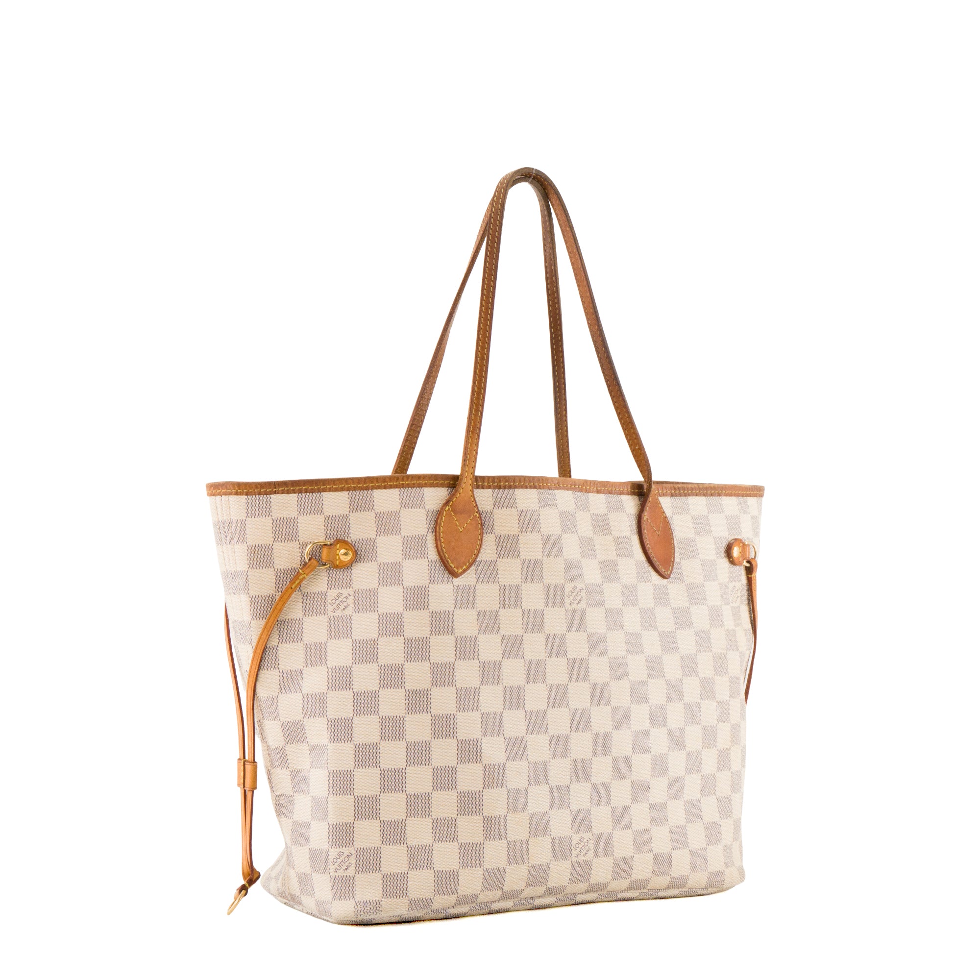 LOUIS VUITTON - Sac cabas Neverfull MM Louis Vuitton en toile enduite damier azur