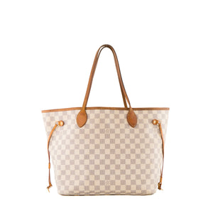 LOUIS VUITTON - Sac cabas Neverfull MM Louis Vuitton en toile enduite damier azur