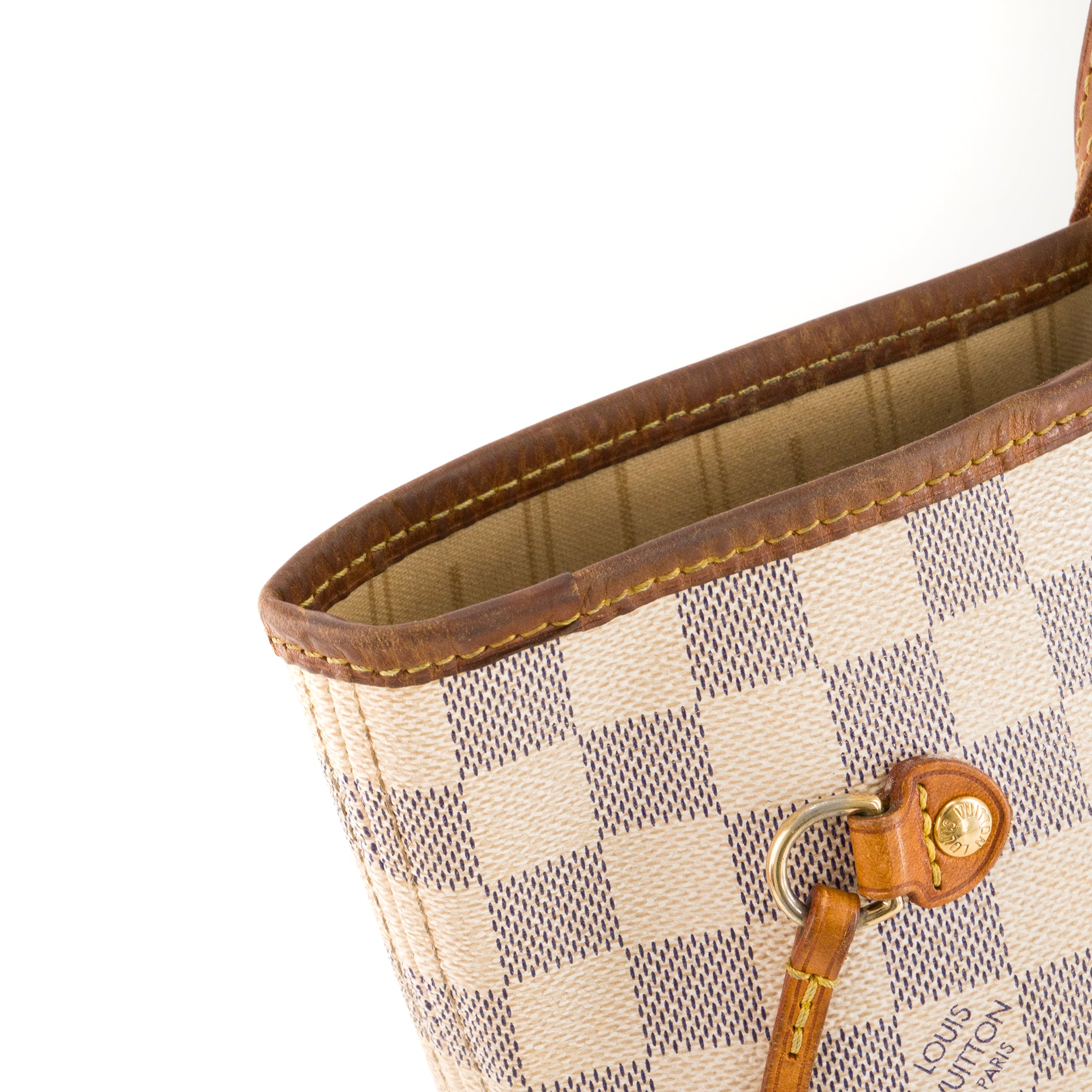 LOUIS VUITTON - Sac cabas Neverfull MM Louis Vuitton en toile enduite damier azur