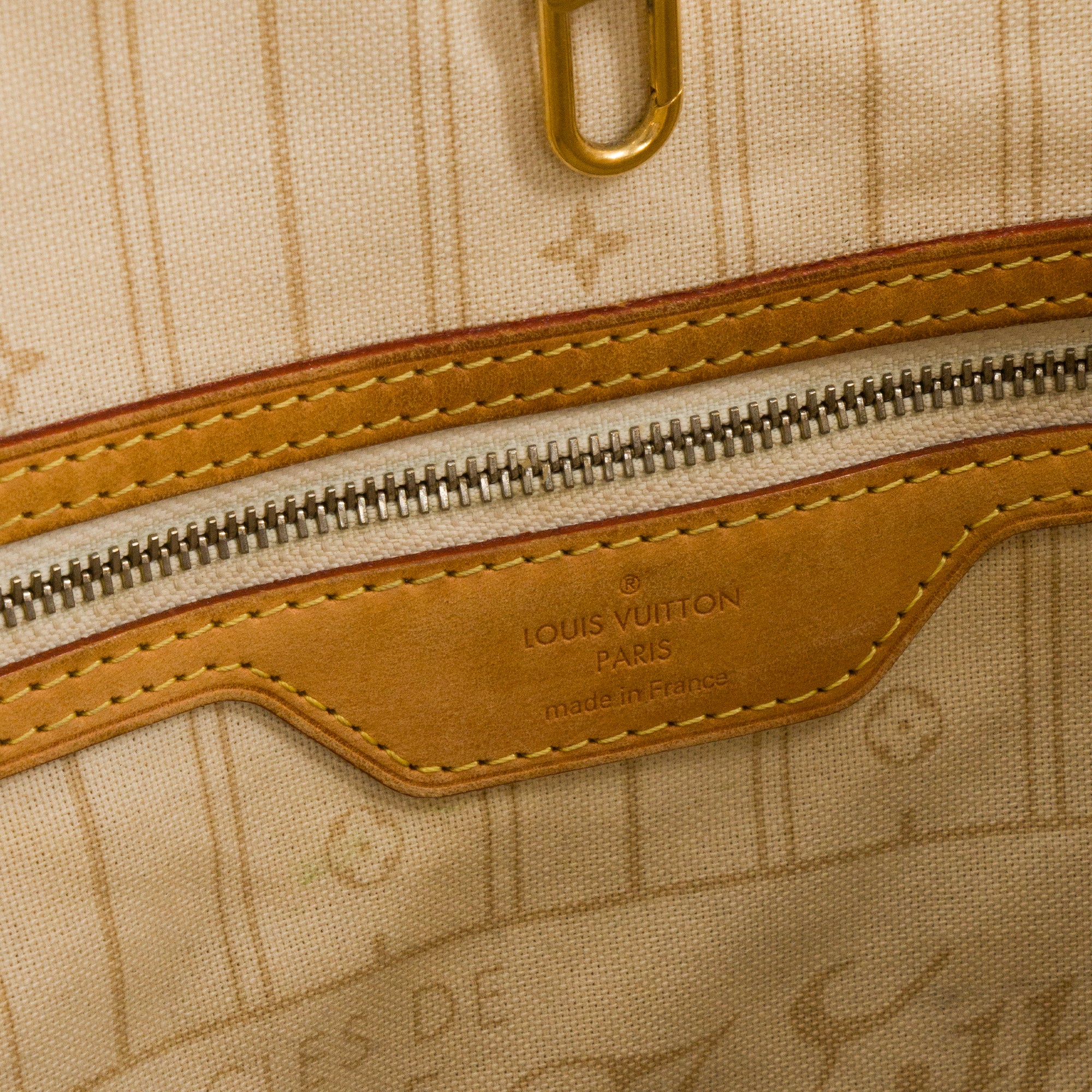 LOUIS VUITTON - Sac cabas Neverfull MM Louis Vuitton en toile enduite damier azur
