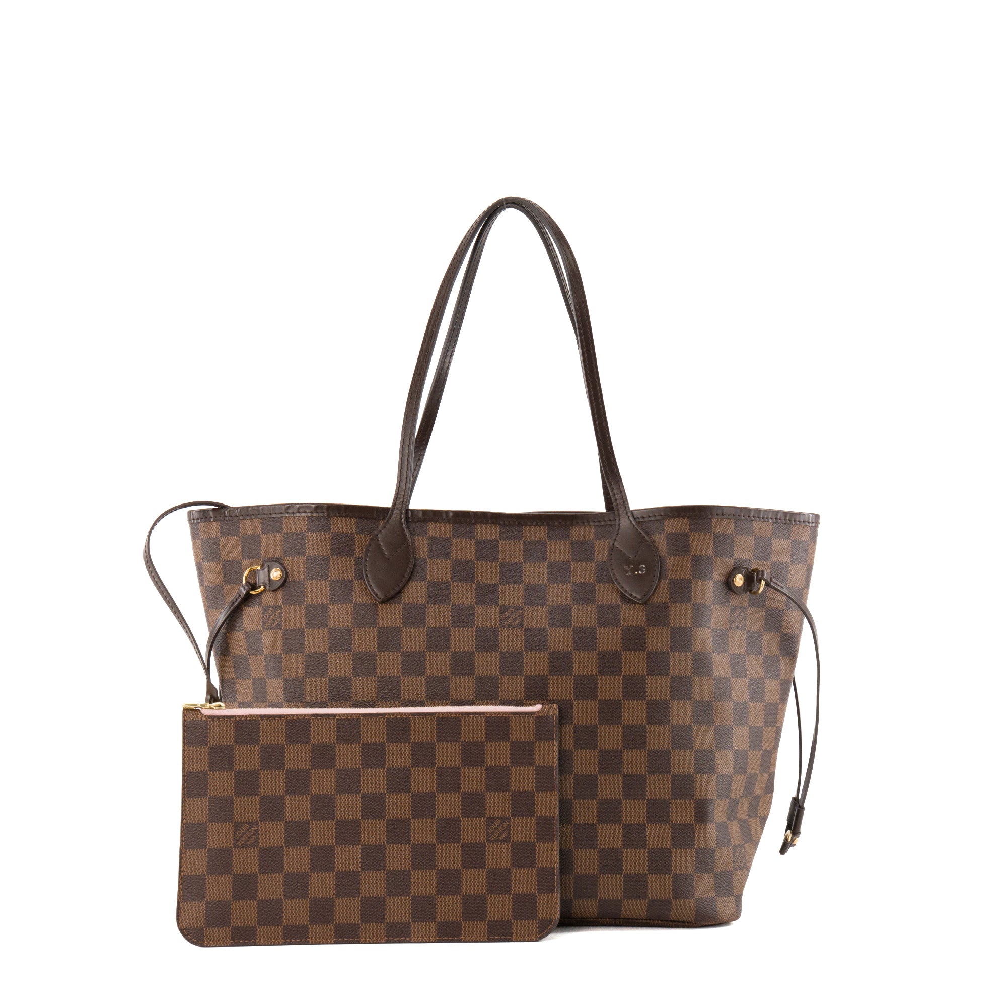 LOUIS VUITTON - Sac cabas Neverfull MM Louis Vuitton en toile enduite damier ébène