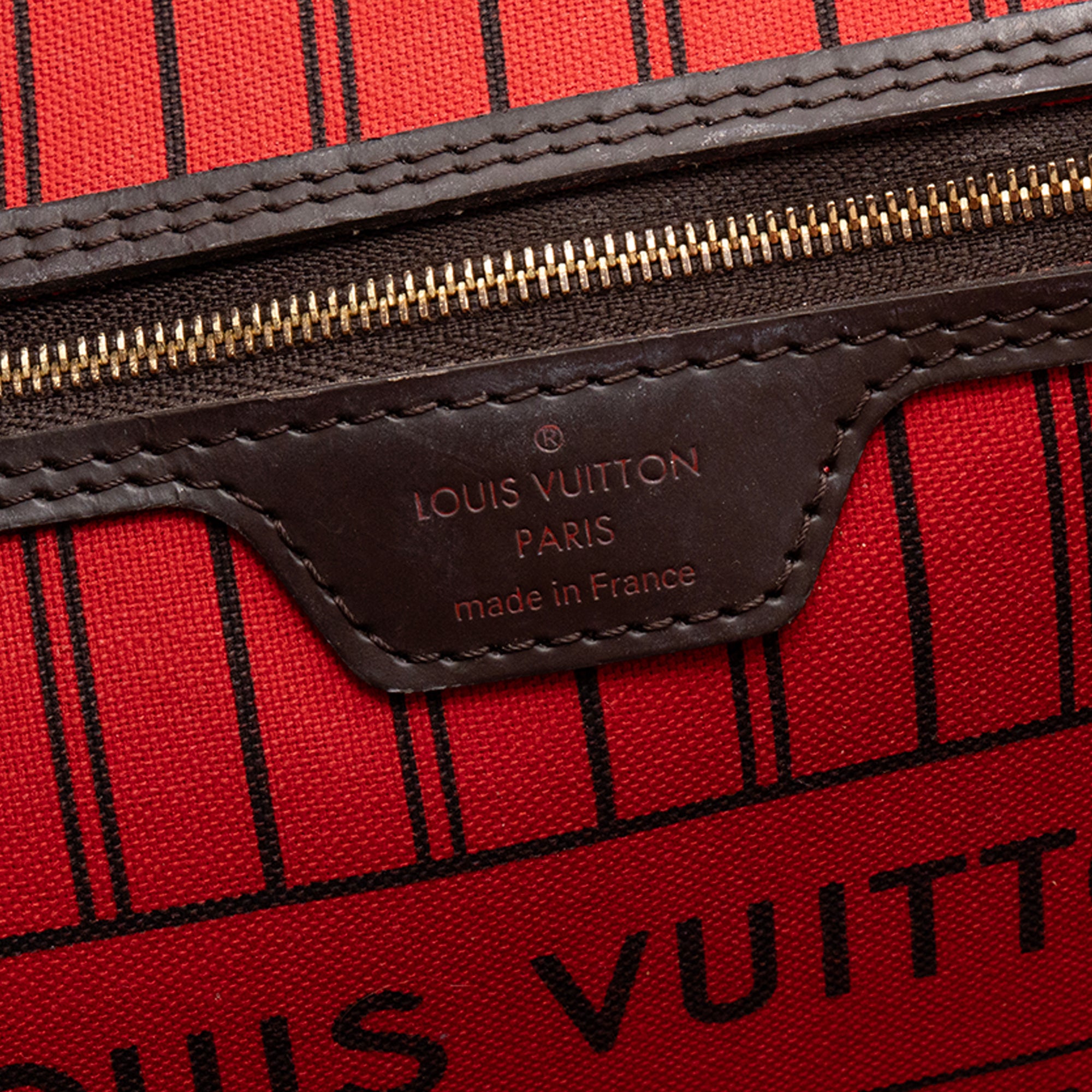 LOUIS VUITTON - Sac cabas Neverfull MM Louis Vuitton en toile enduite damier ébène