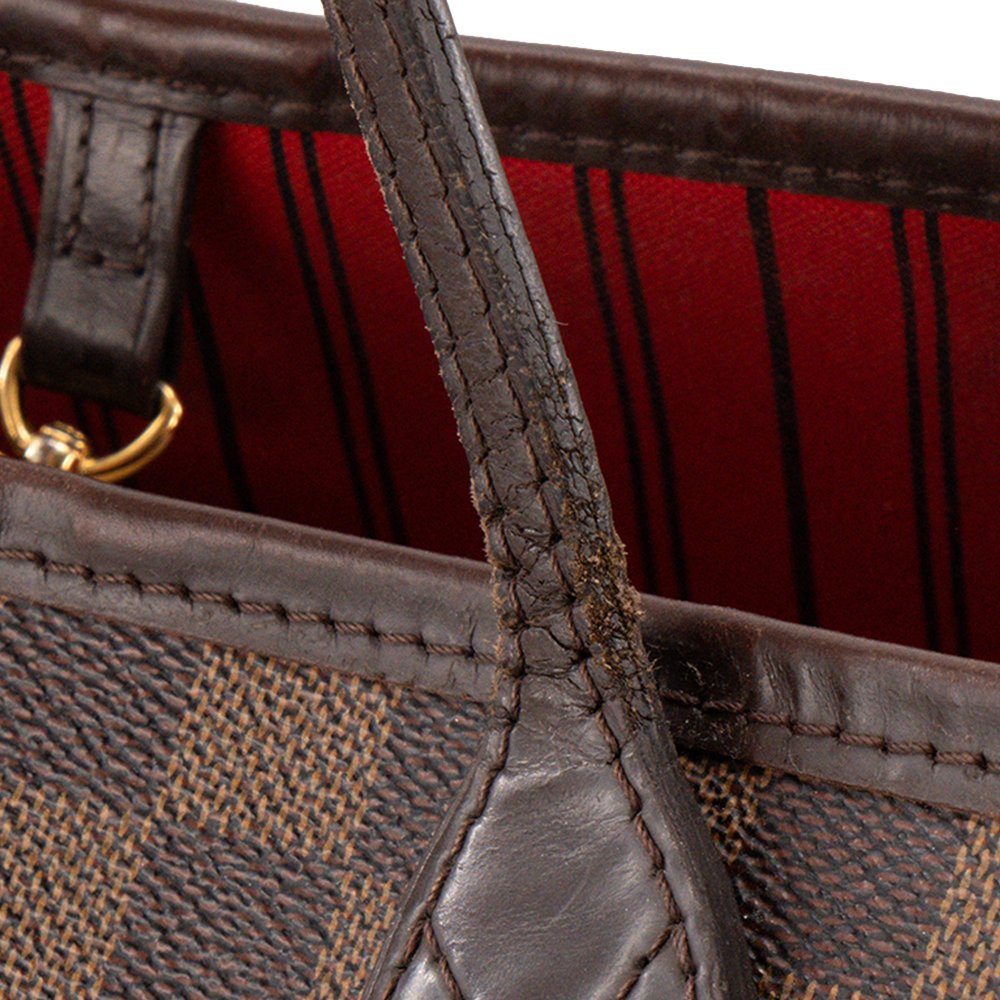 LOUIS VUITTON - Sac cabas Neverfull MM Louis Vuitton en toile enduite damier ébène