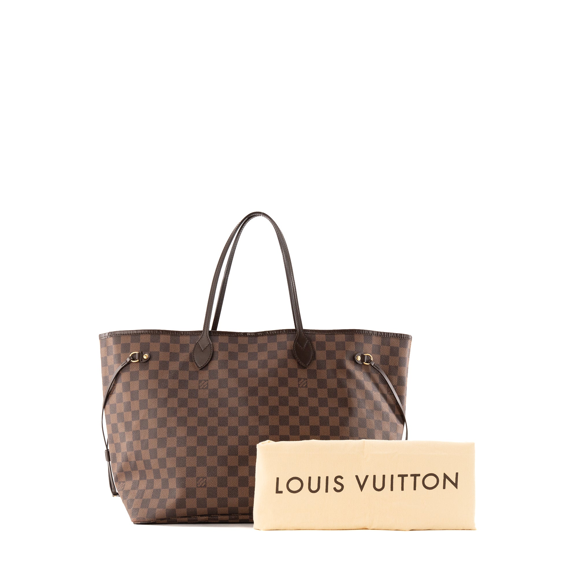 LOUIS VUITTON - Sac cabas Neverfull GM Louis Vuitton en toile enduite damier ébène