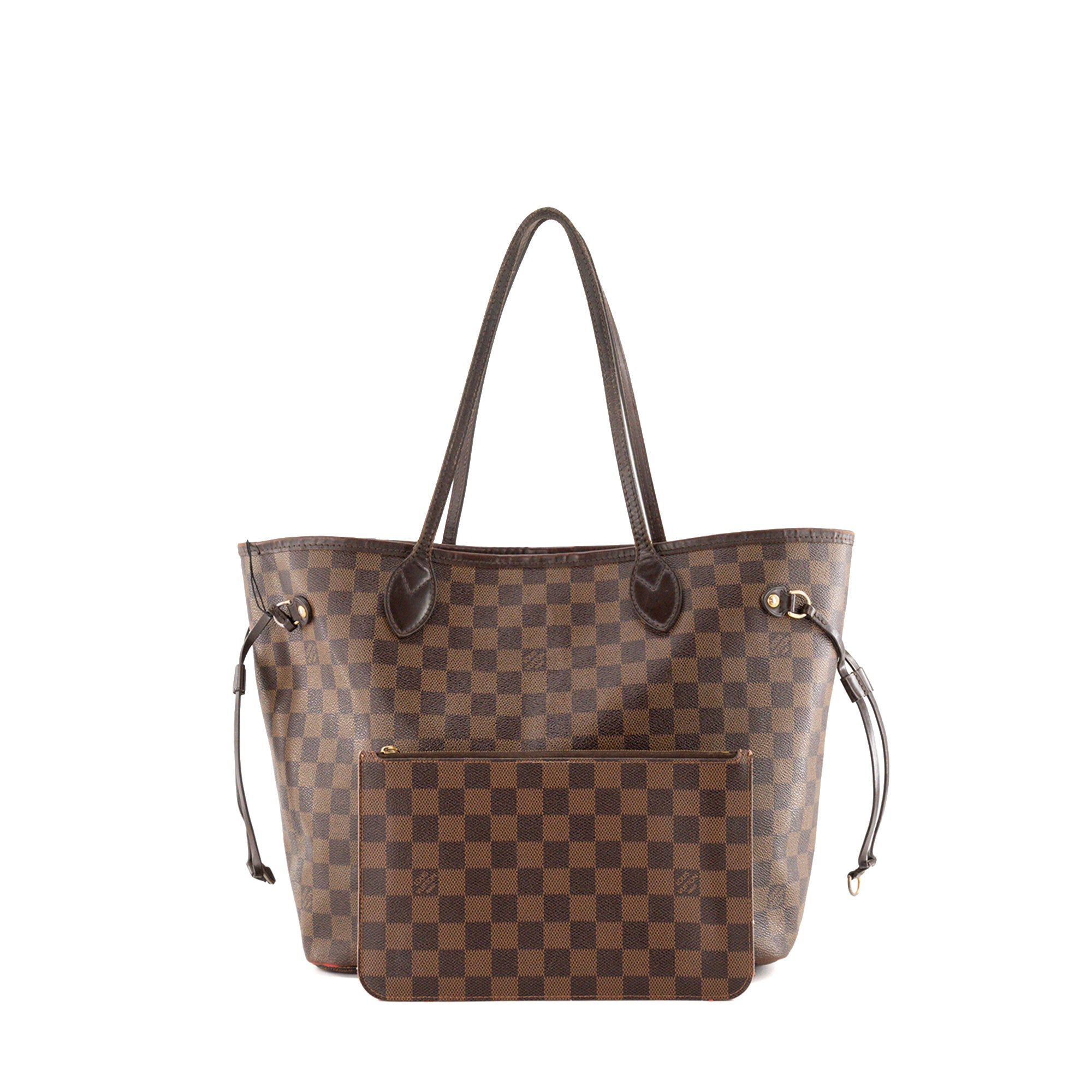 LOUIS VUITTON - Sac cabas Neverfull MM Louis Vuitton en toile enduite damier ébène