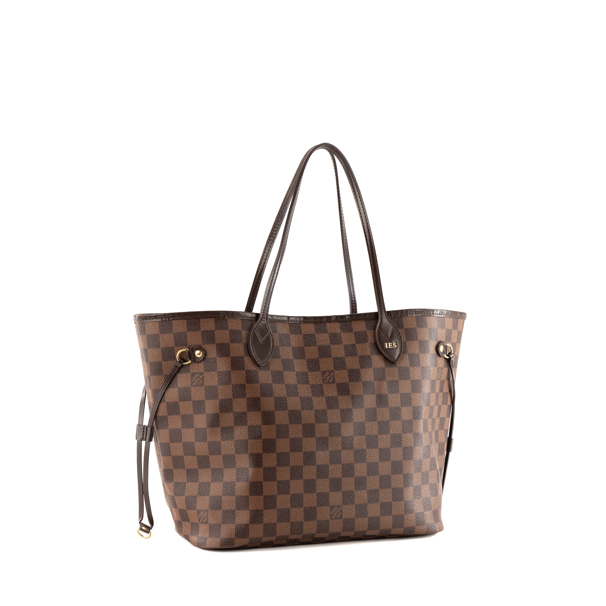 LOUIS VUITTON - Sac cabas Neverfull MM Louis Vuitton en toile enduite damier ébène