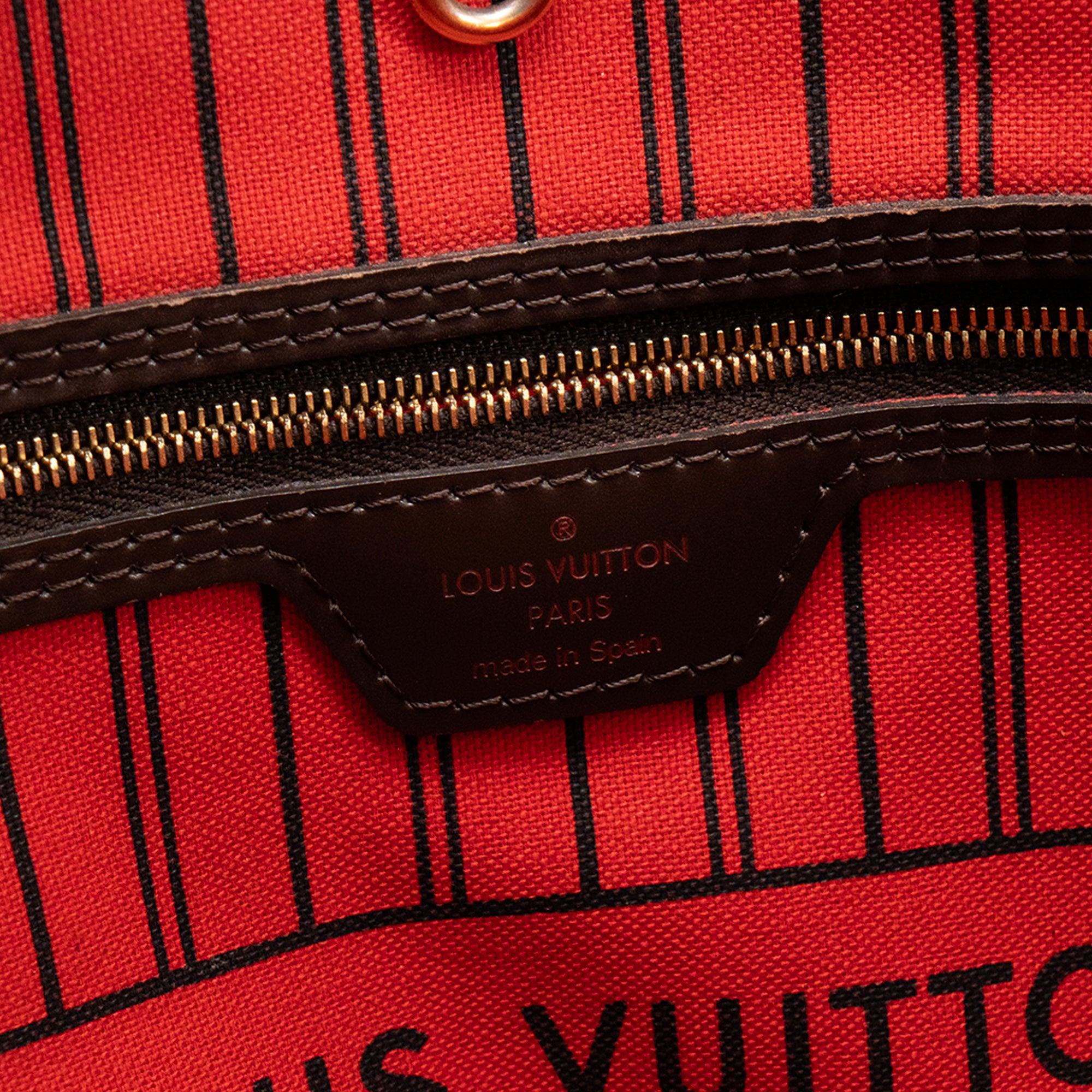 LOUIS VUITTON - Sac cabas Neverfull MM Louis Vuitton en toile enduite damier ébène