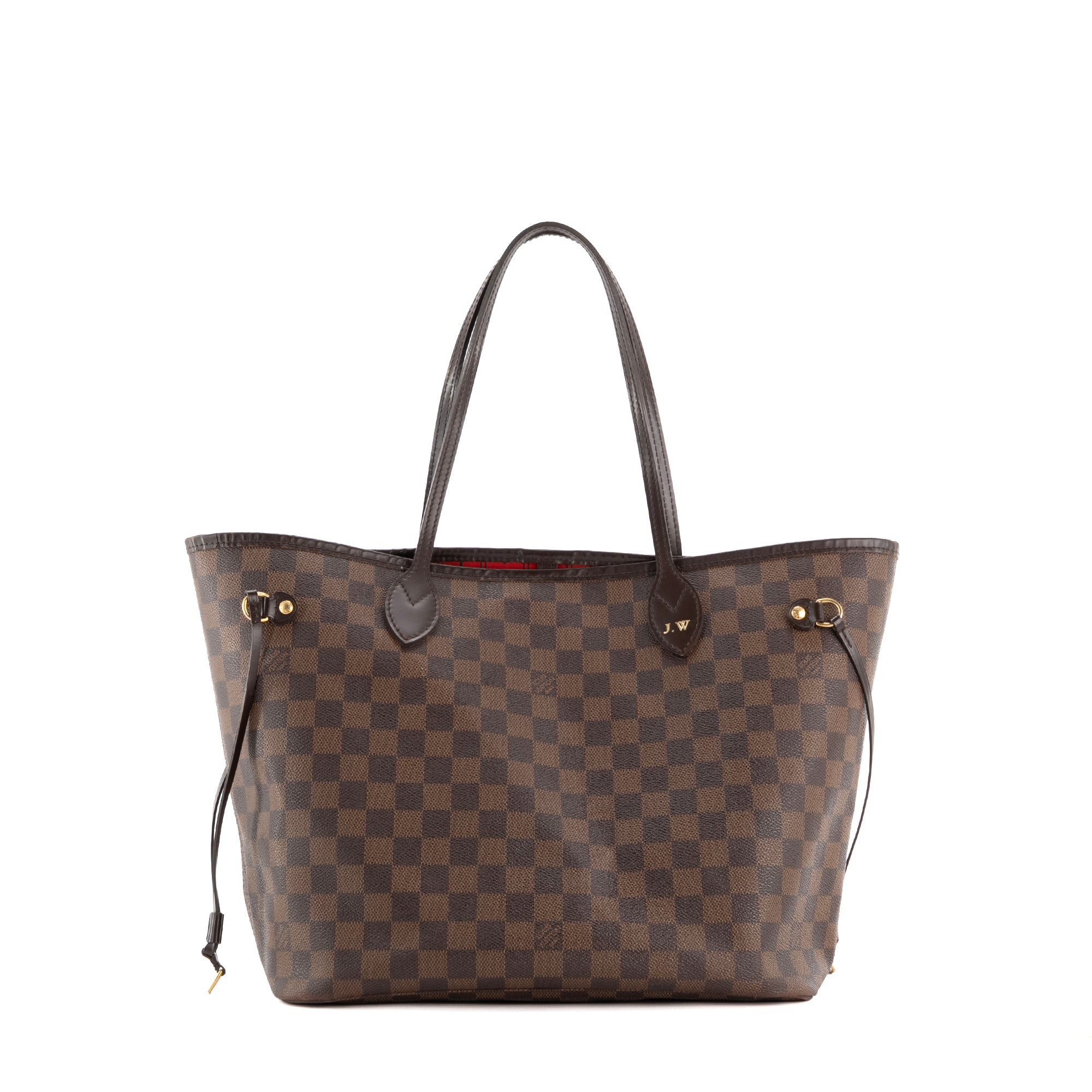 LOUIS VUITTON - Sac cabas Neverfull MM Louis Vuitton en toile enduite damier ébène