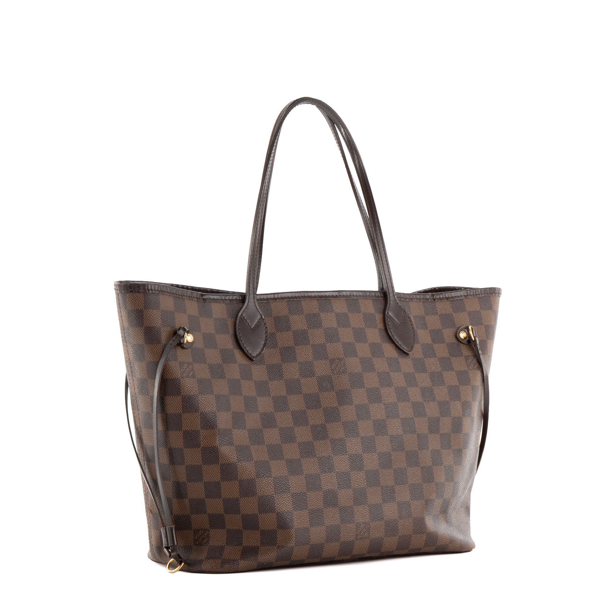 LOUIS VUITTON - Sac cabas Neverfull MM Louis Vuitton en toile enduite damier ébène