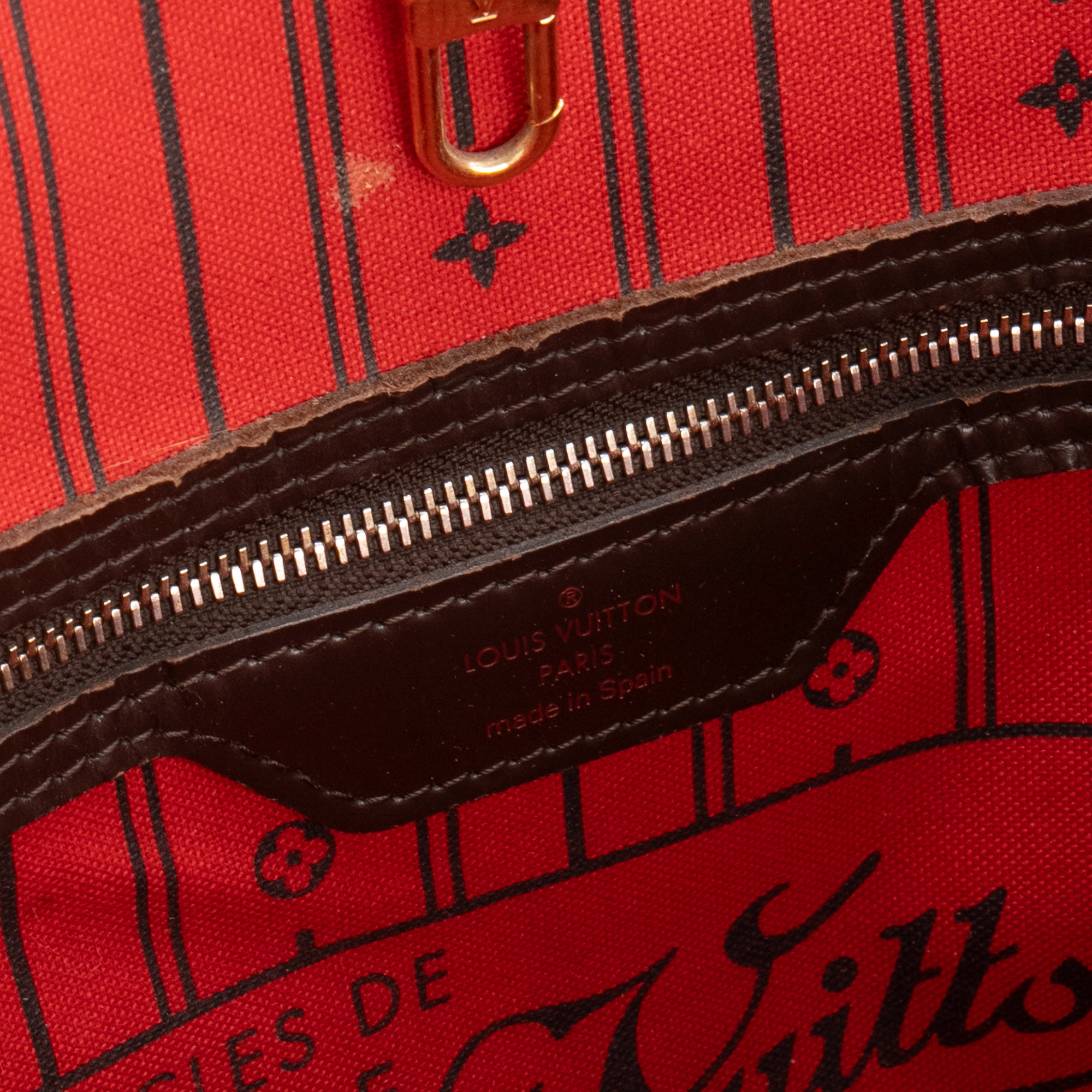LOUIS VUITTON - Sac cabas Neverfull MM Louis Vuitton en toile enduite damier ébène