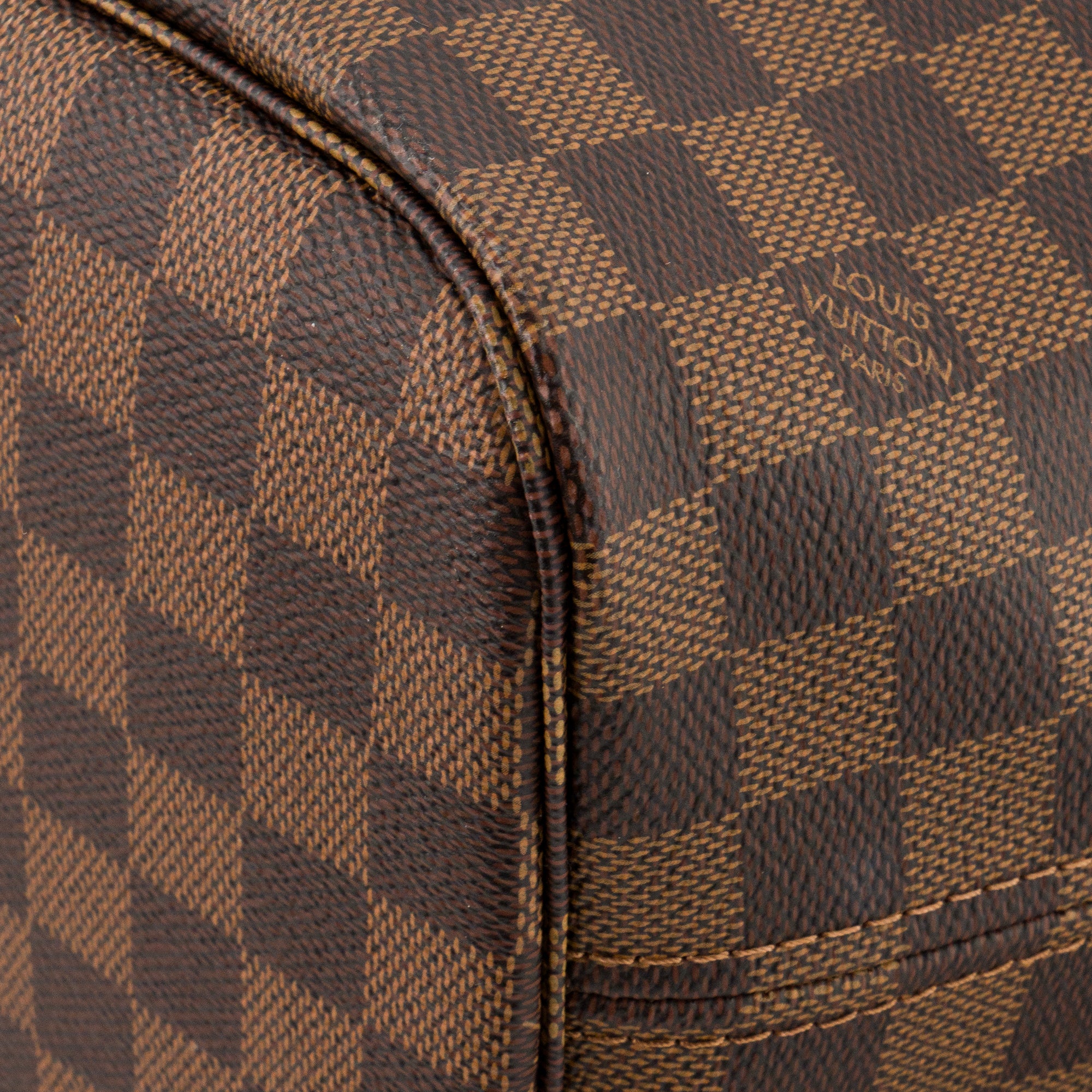 LOUIS VUITTON - Sac cabas Neverfull MM Louis Vuitton en toile enduite damier ébène